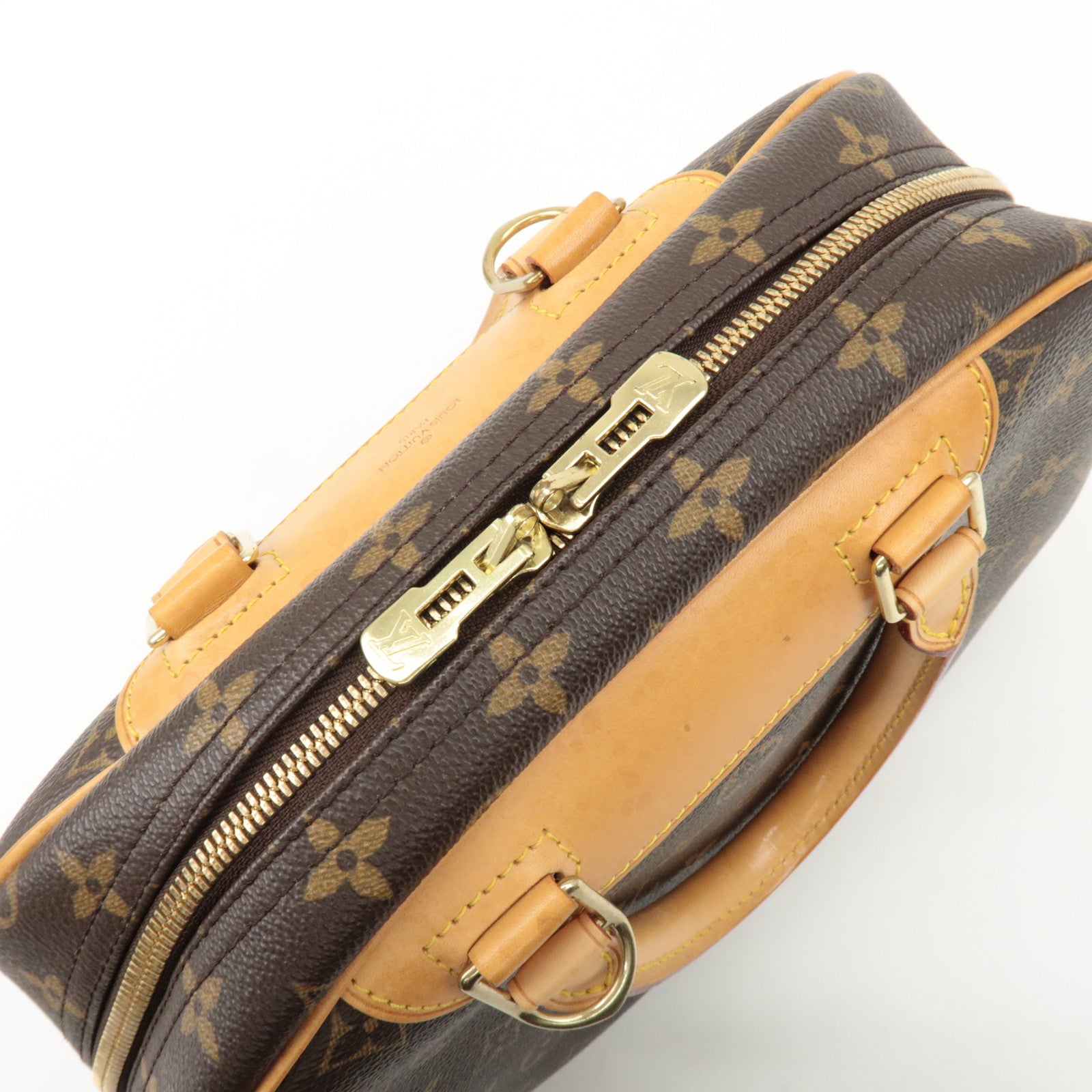 Louis Vuitton Monogram Trueville Hand Bag Brown M42228 Used