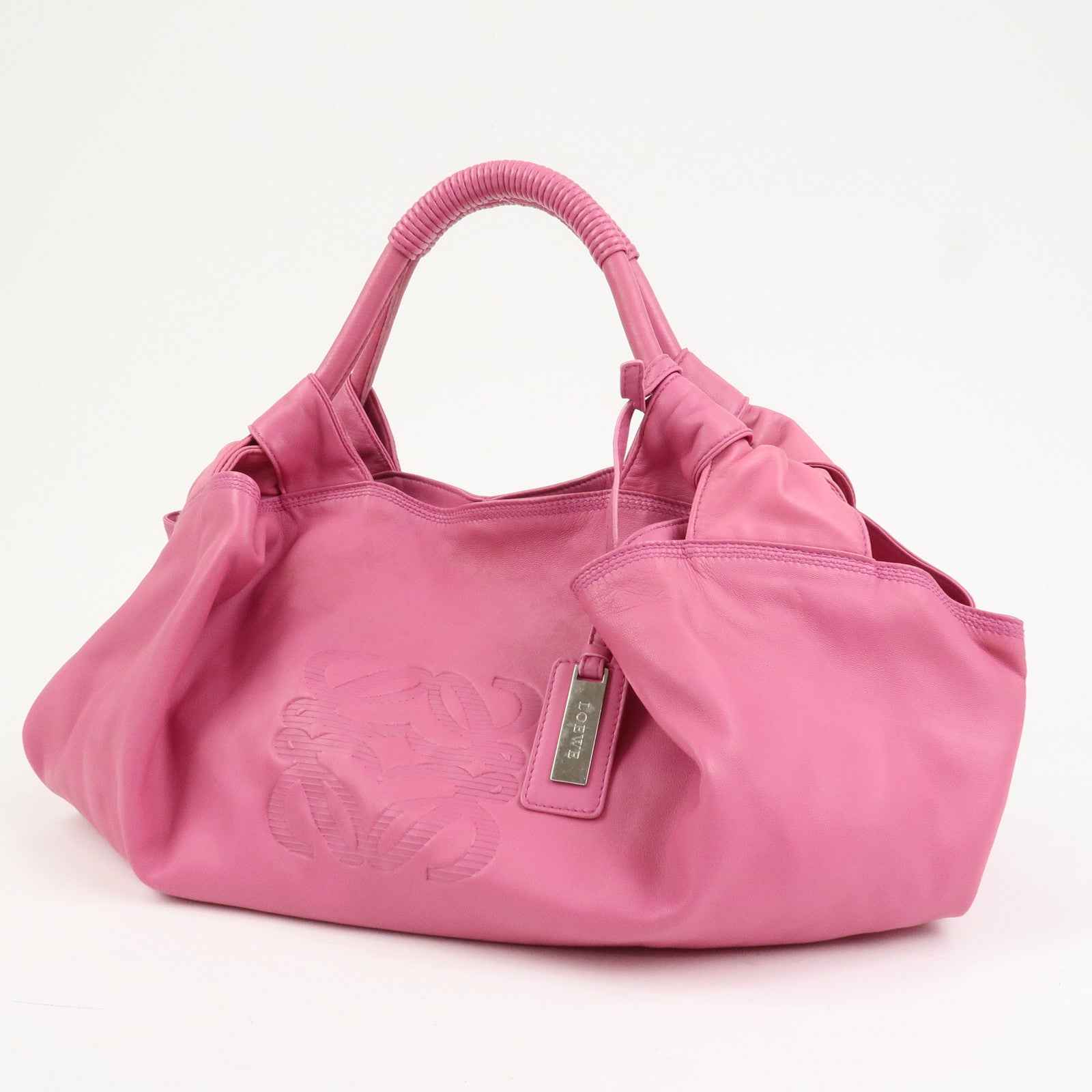 LOEWE Anagram Nappa Aire Leather Hand Bag Shoulder Bag Pink