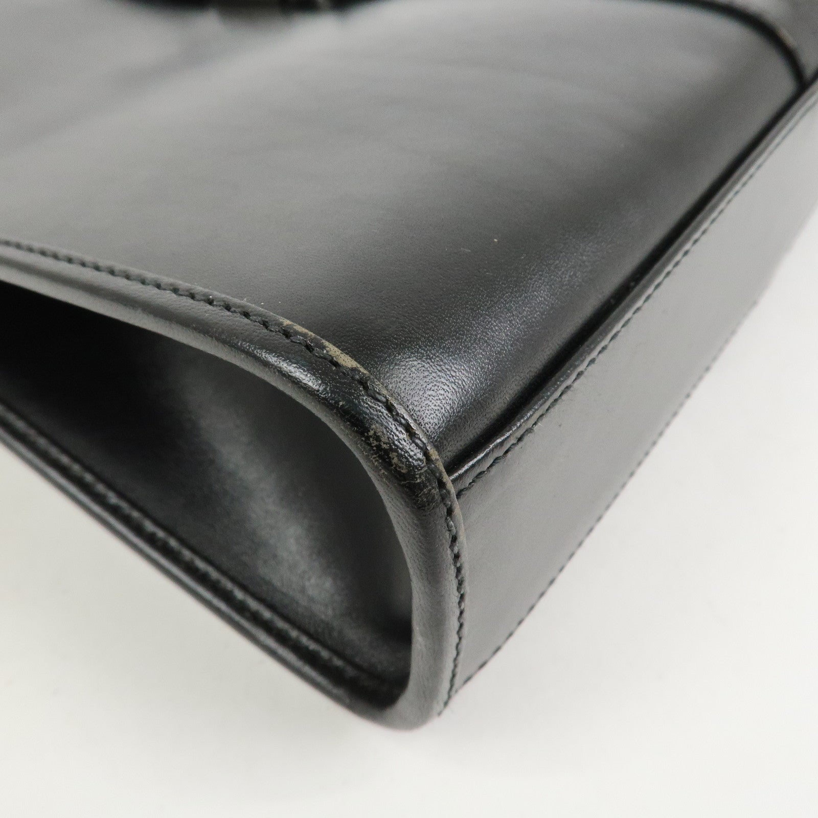 GUCCI Jackie Leather Shoulder Bag Hand Bag Black 002・1065