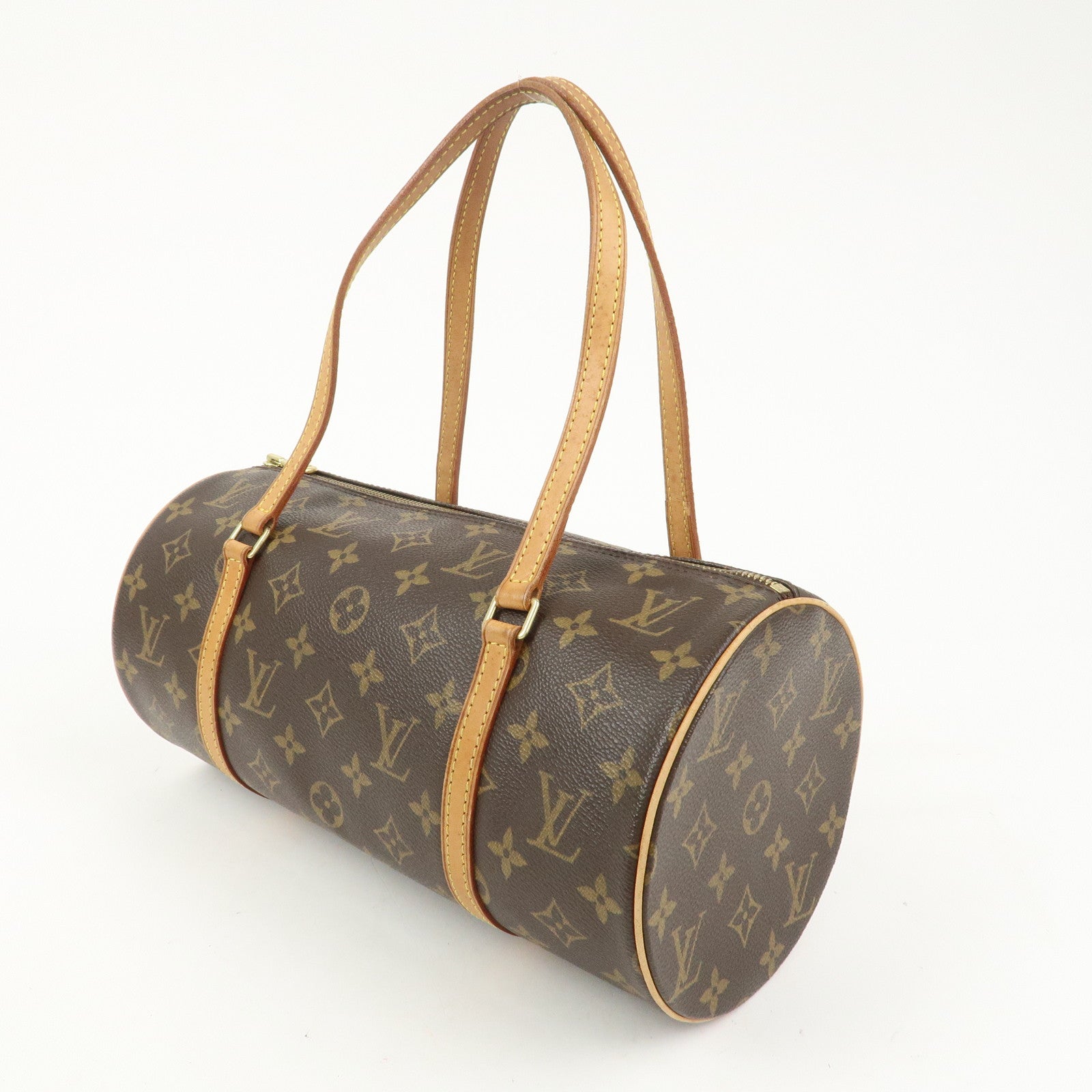 Louis Vuitton Monogram Papillon 30 Hand Bag Brown M51385