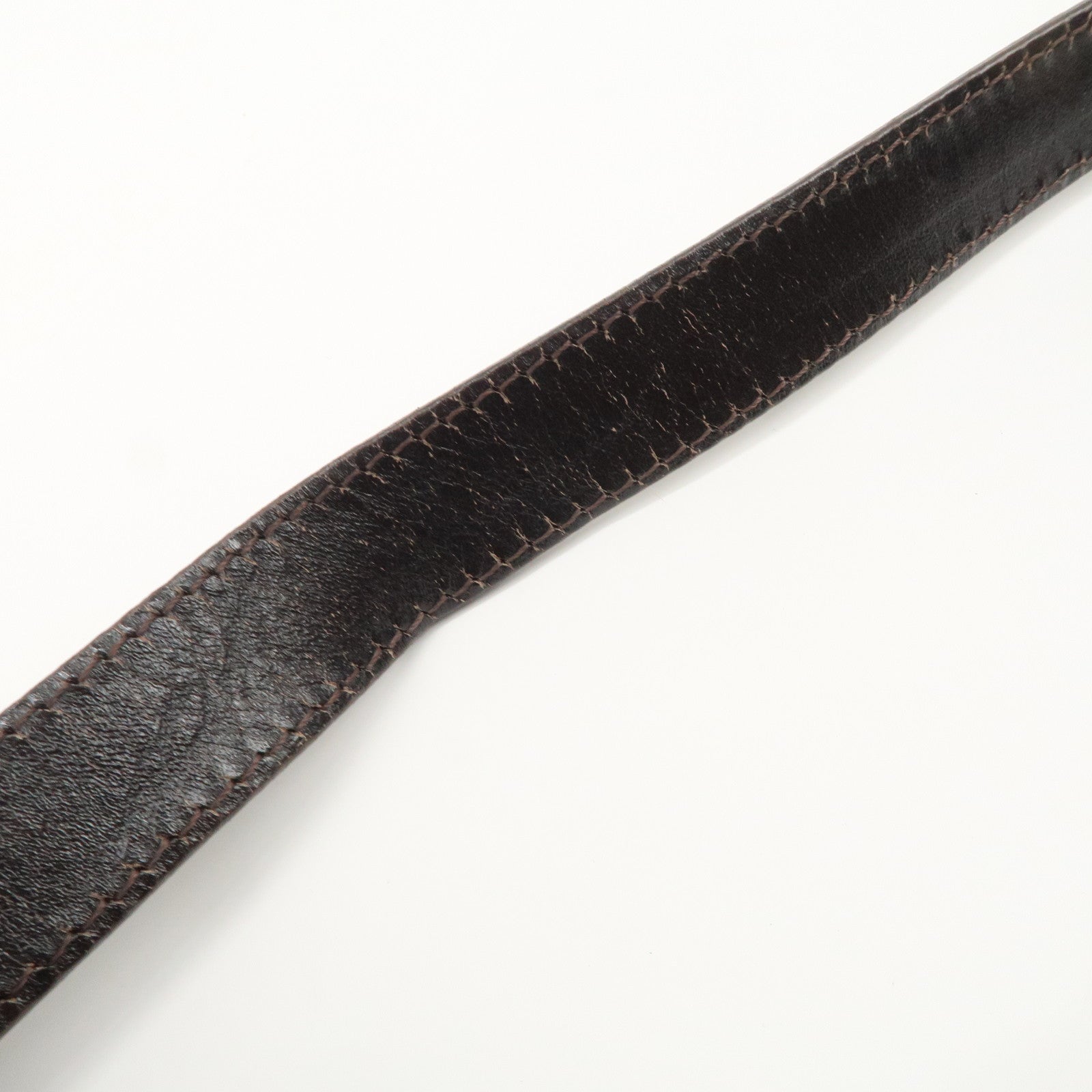 FENDI Zucca Canvas Leather Shoulder Bag Hand Bag Black Brown 8BR448