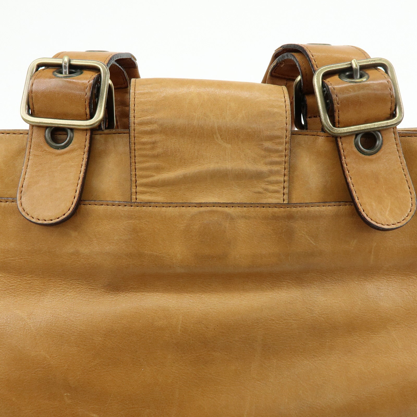 Chloe Maroquinerie Leather Tote Bag Shoulder Bag Hand Bag Brown