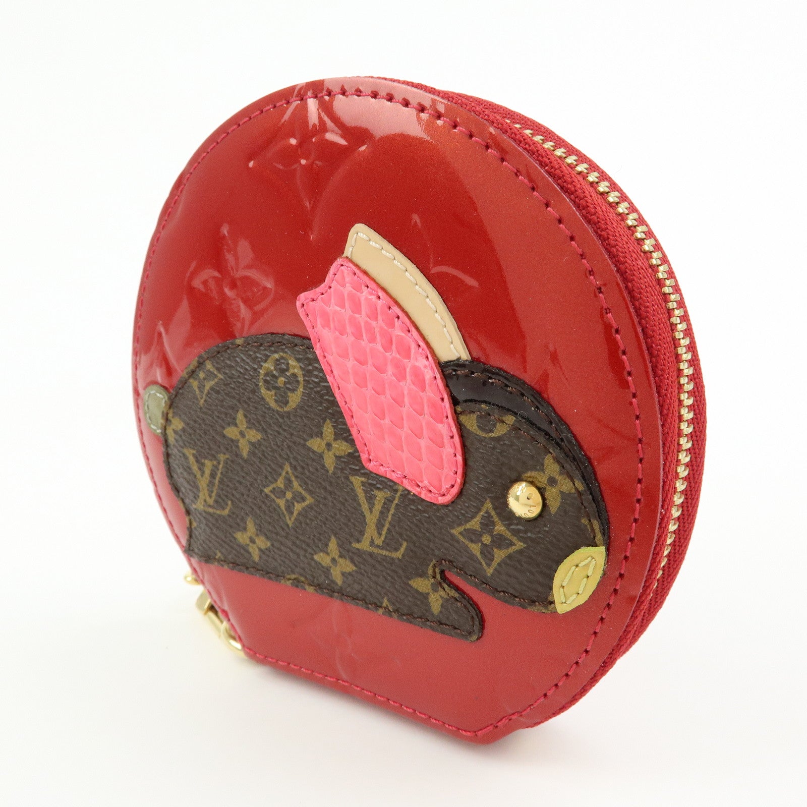 Louis Vuitton Monogram Vernis Leather Portemonnaie Lapin Coin Case