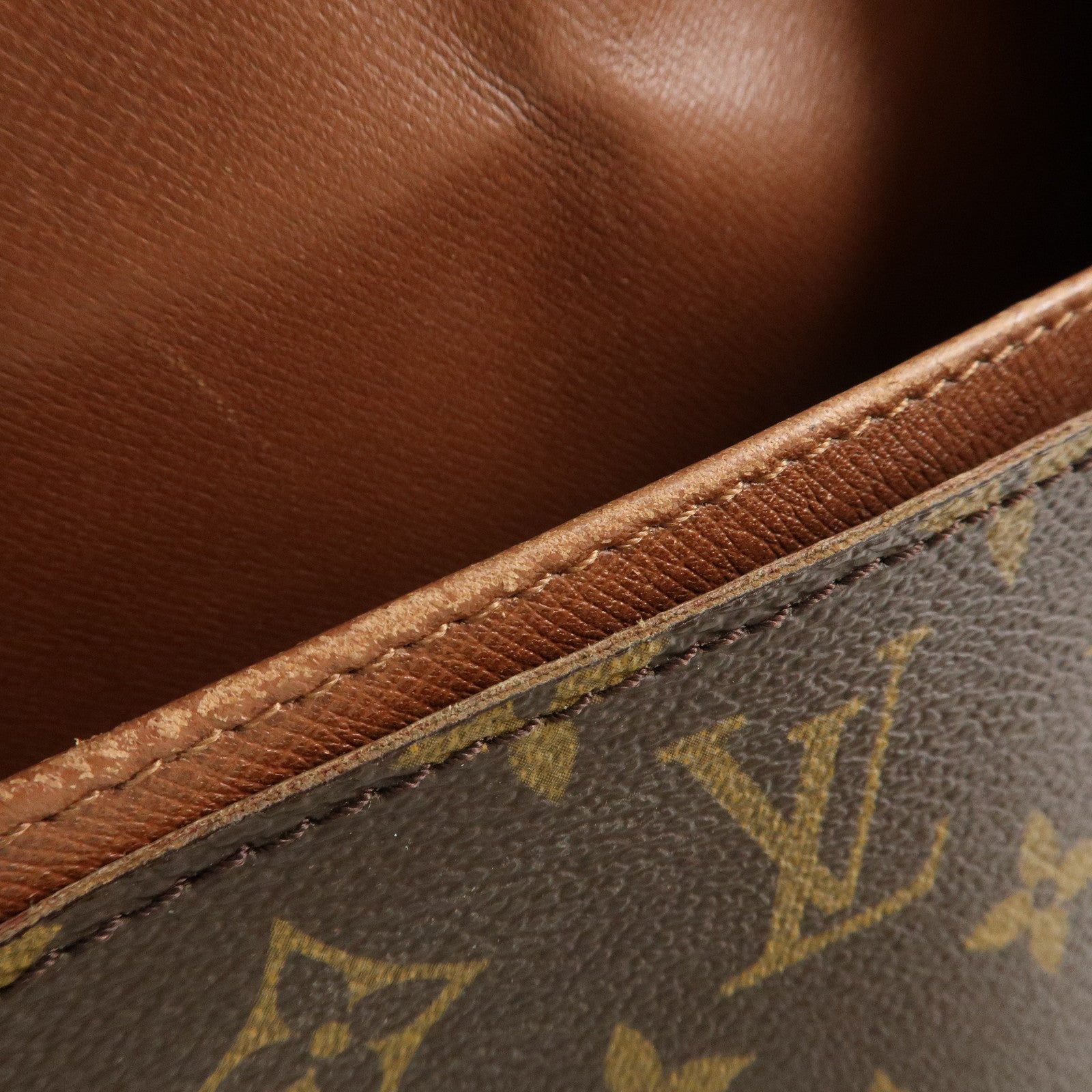 Louis Vuitton Monogram Cartouchiere MM Shoulder Bag M51253 Used