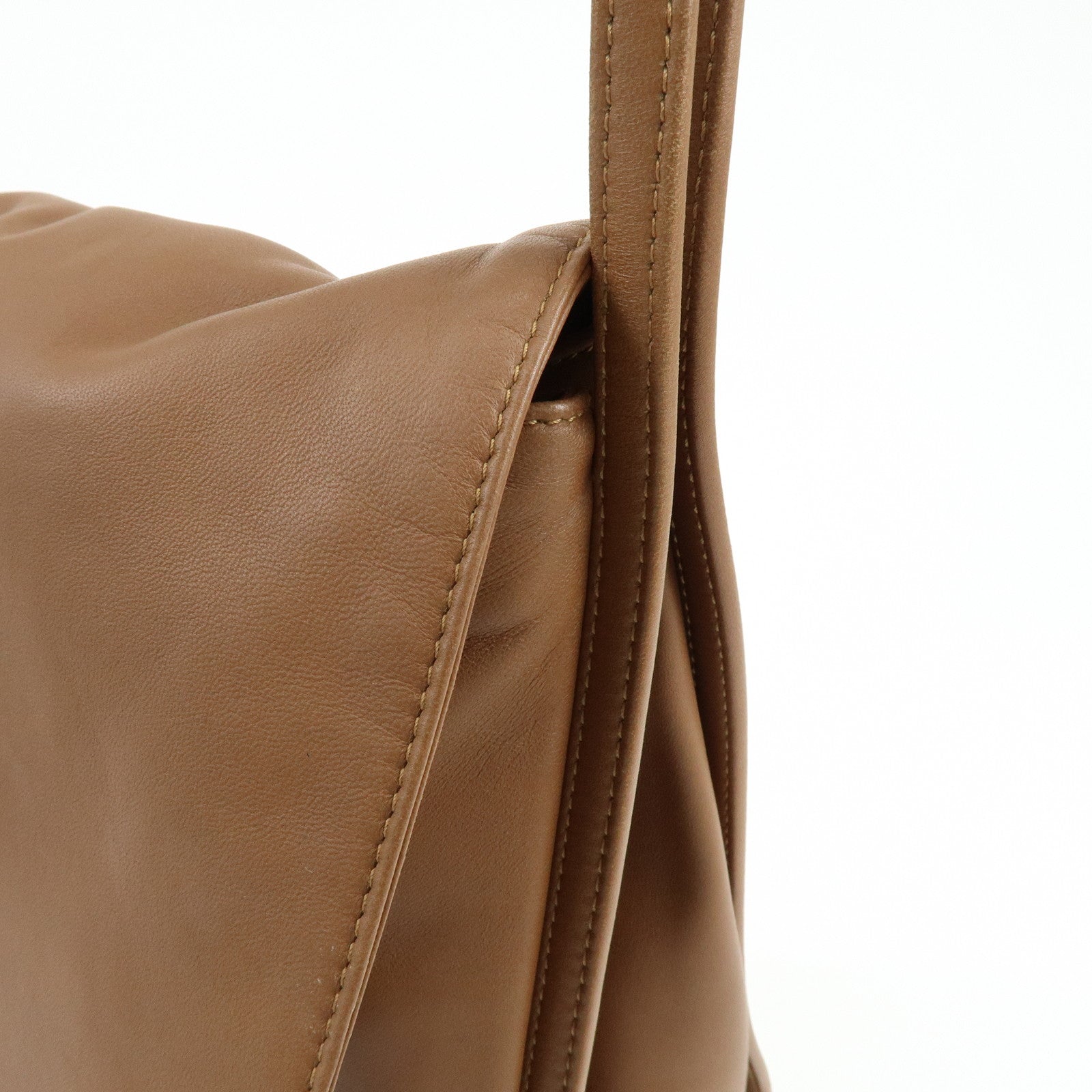 LOEWE Anagram Nappa Leather Shoulder Bag Hand Bag Brown