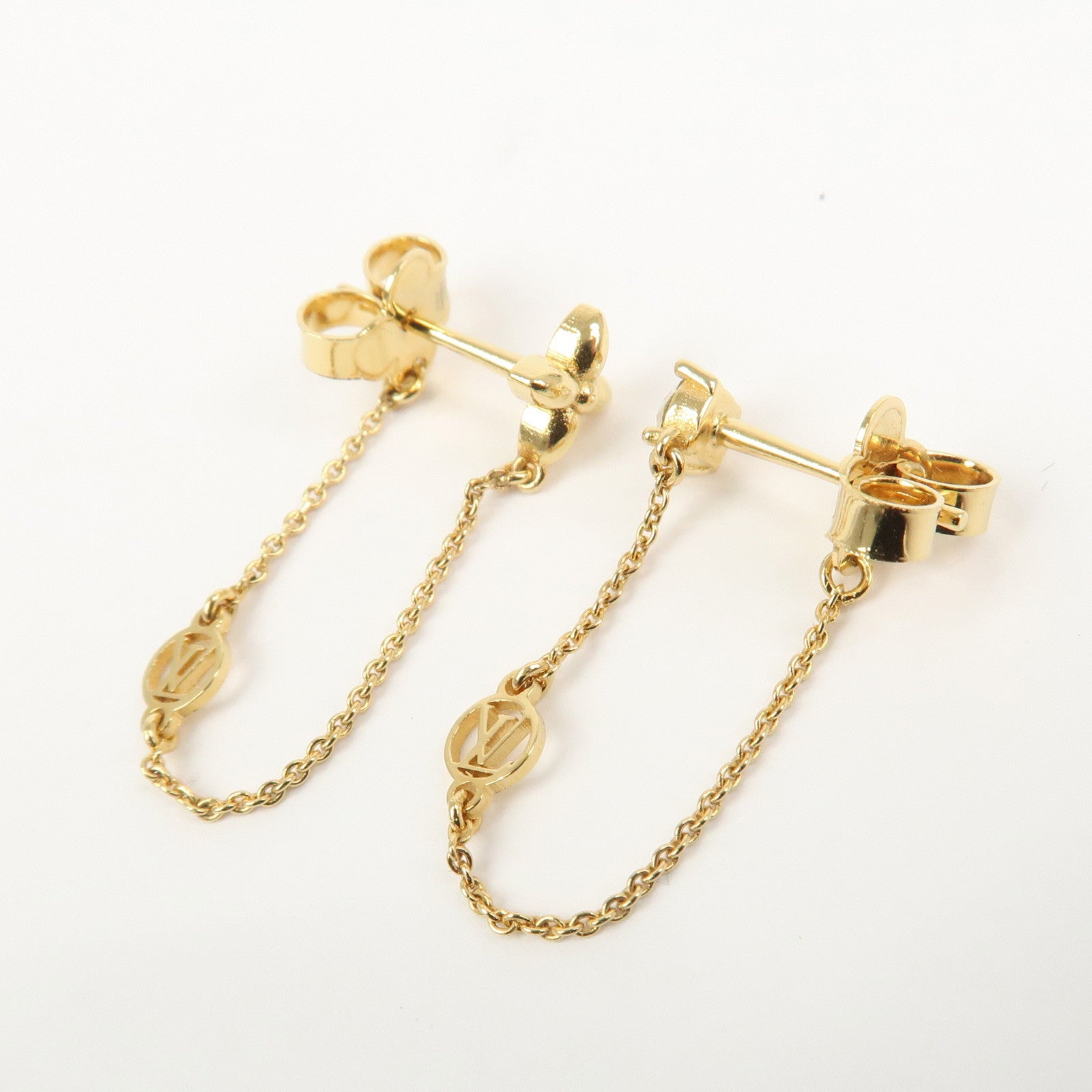 Louis Vuitton Puce d’Oreille Petit Louis Metal Earring Gold M00390
