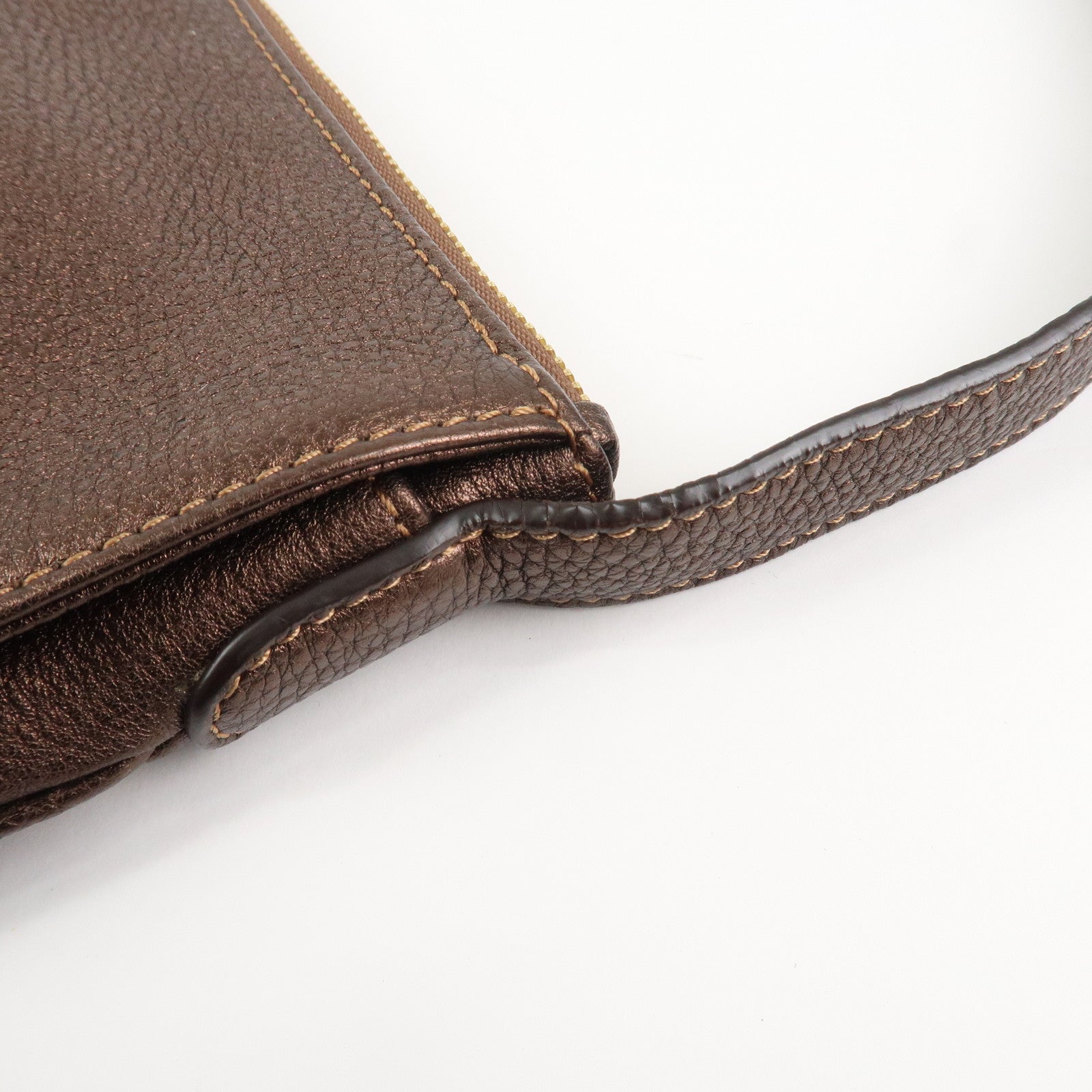 LOEWE Senda Leather Shoulder Bag Shoulder Bag Crossbody Bag Brown Used