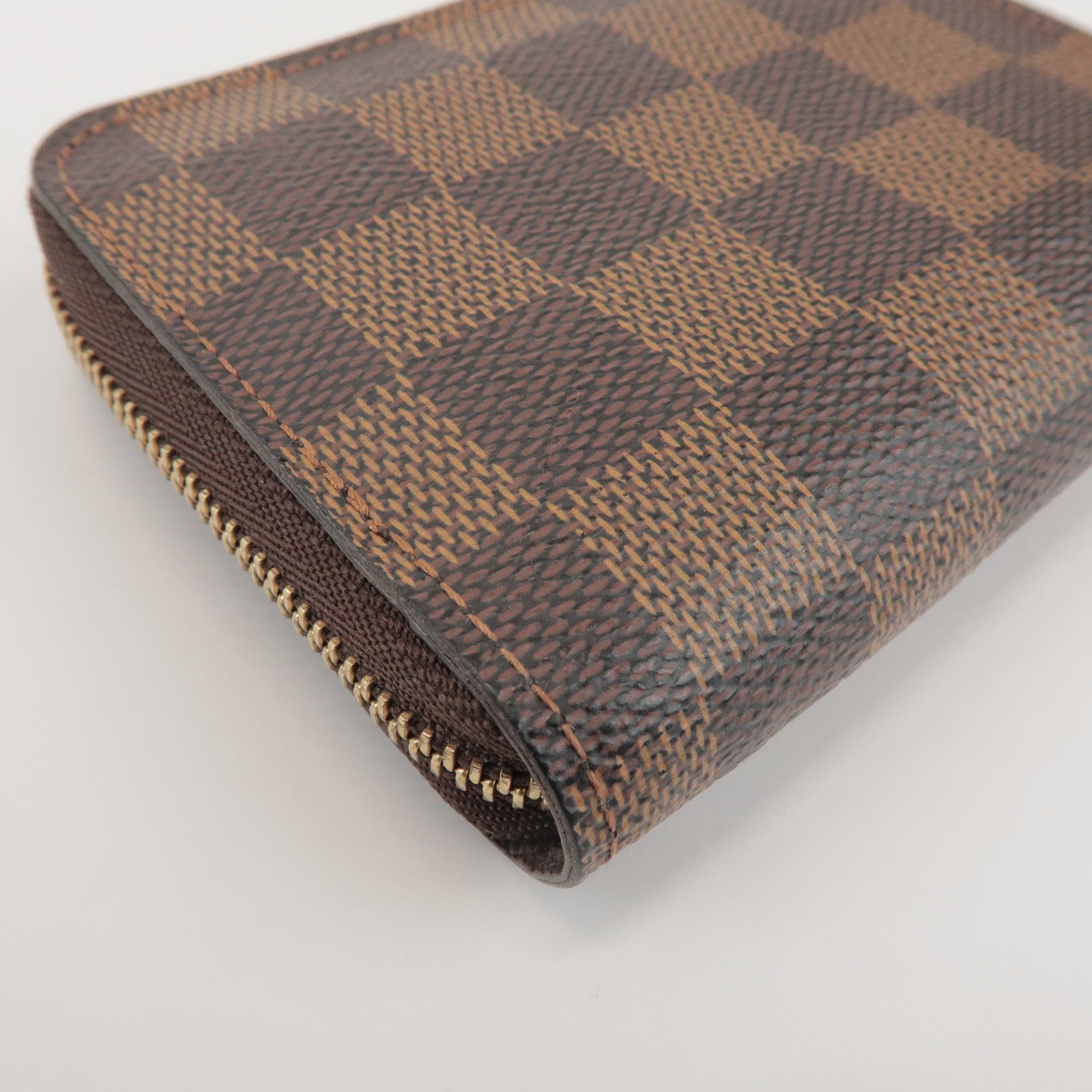 Louis Vuitton Damier Zippy Coin Case Wallet Brown N63070