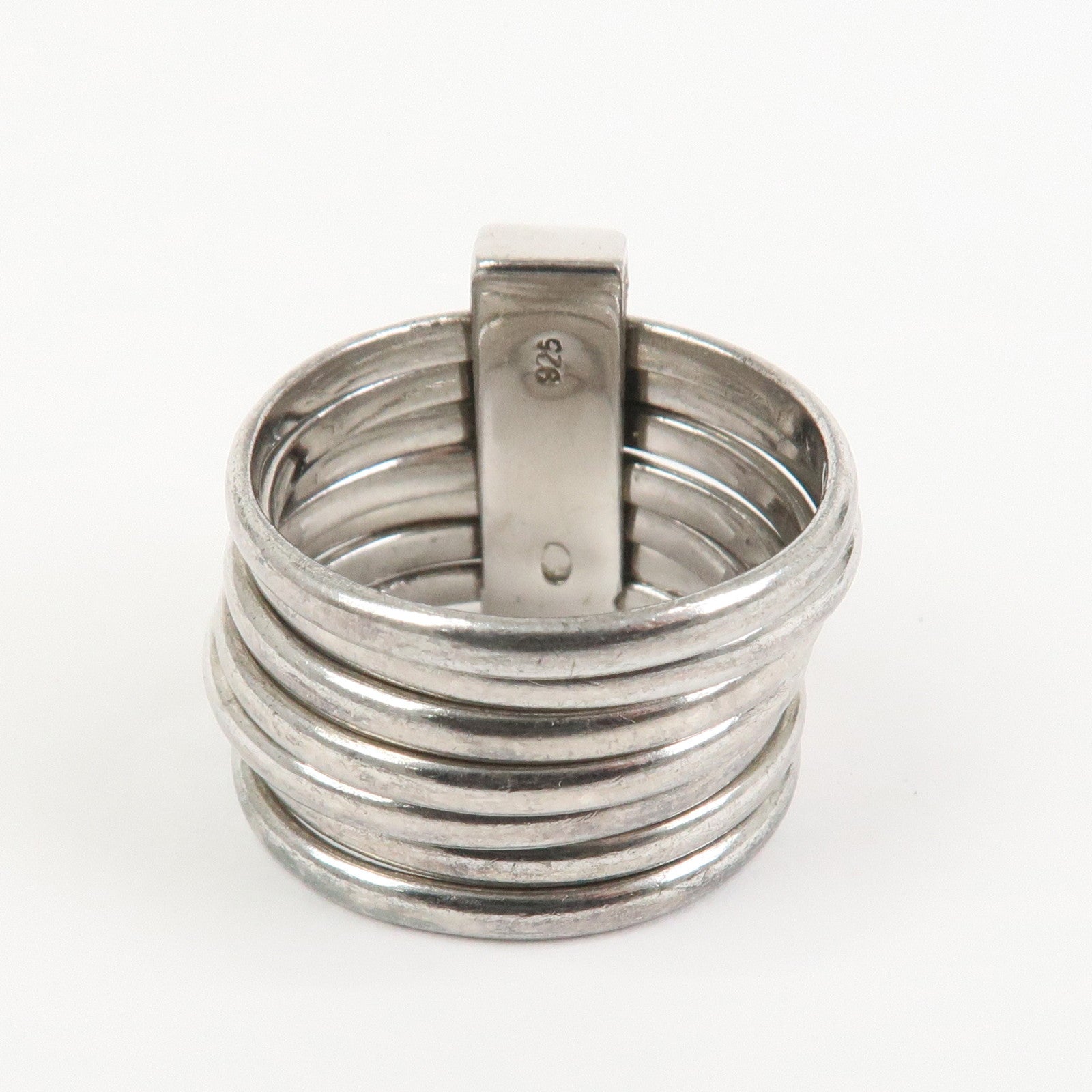 Christian Dior Logo Multi Band Ring SV925 Silver US6.5 EU53.5