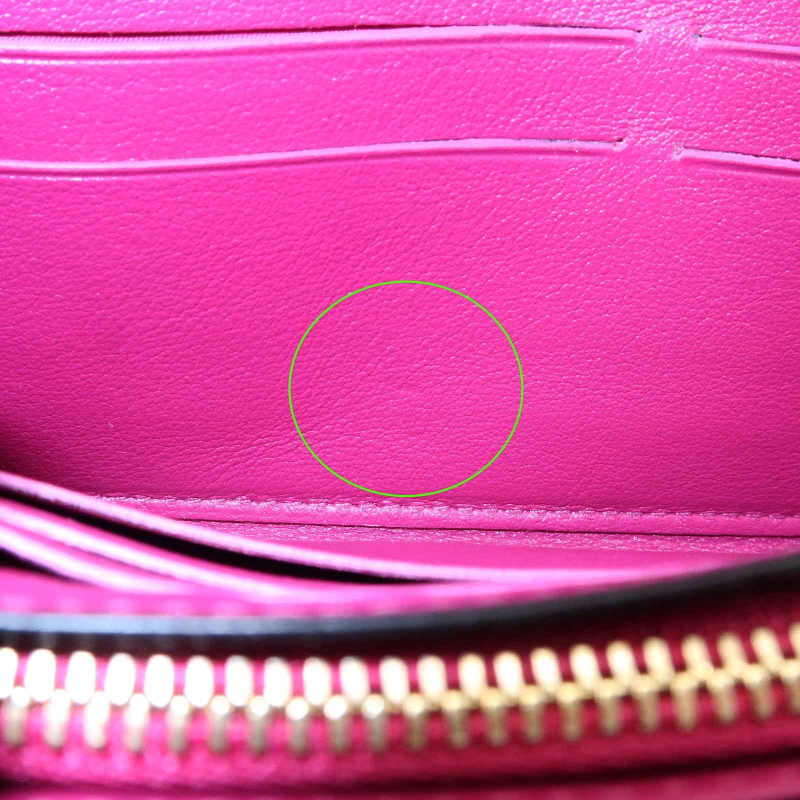 Christian Dior Leather Chain Wallet Hand Bag Black Pink