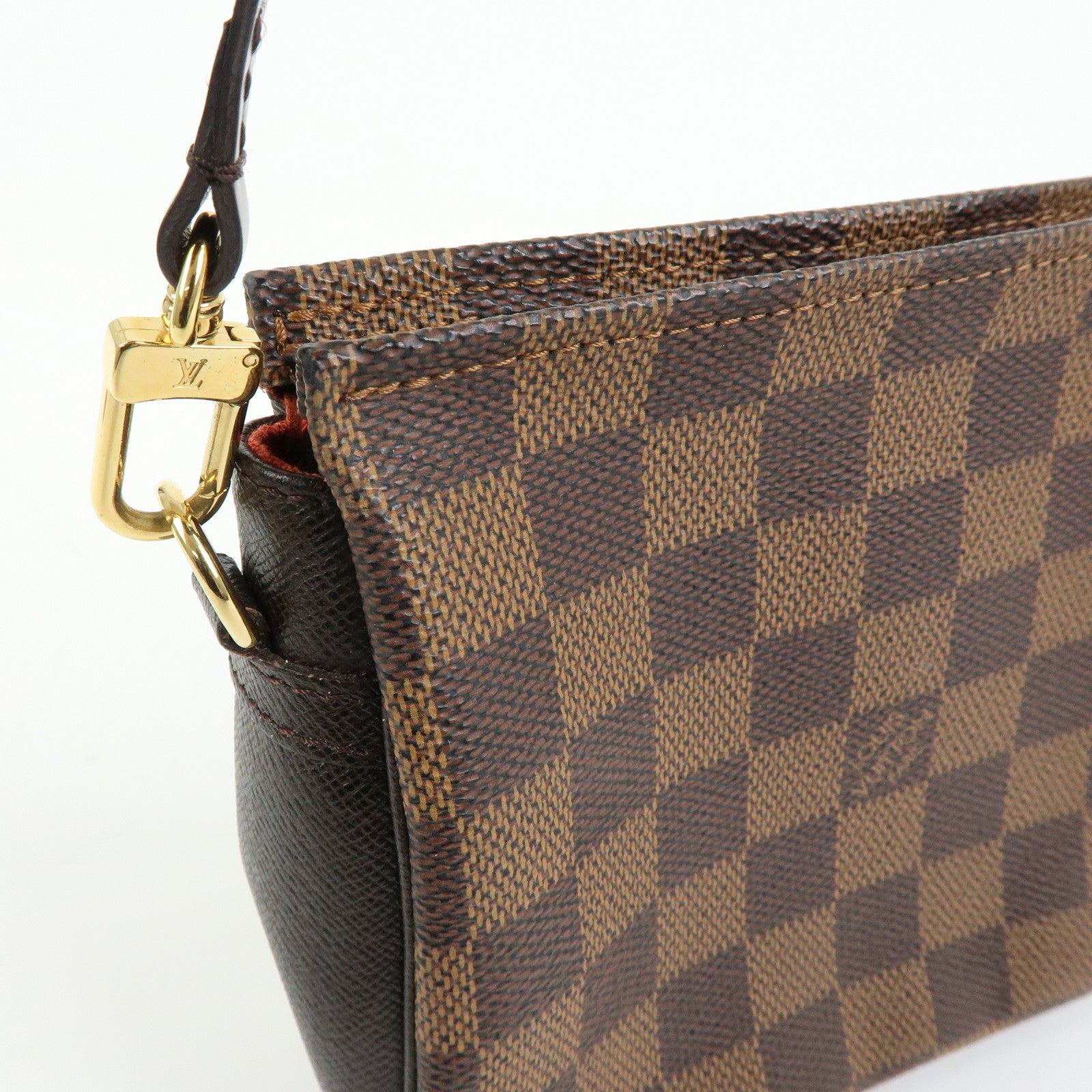 Louis Vuitton Damier Trousse Makeup Accessory Pouch Brown N51982
