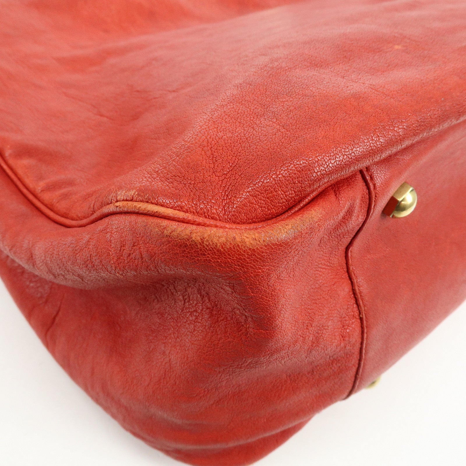 Saint Laurent Paris Roadie Leather Shoulder Bag Red 228840