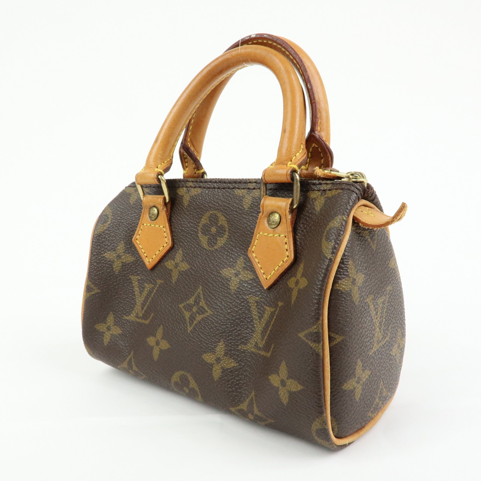 Louis Vuitton Monogram Canvas Mini Speedy Hand Bag Brown M41534