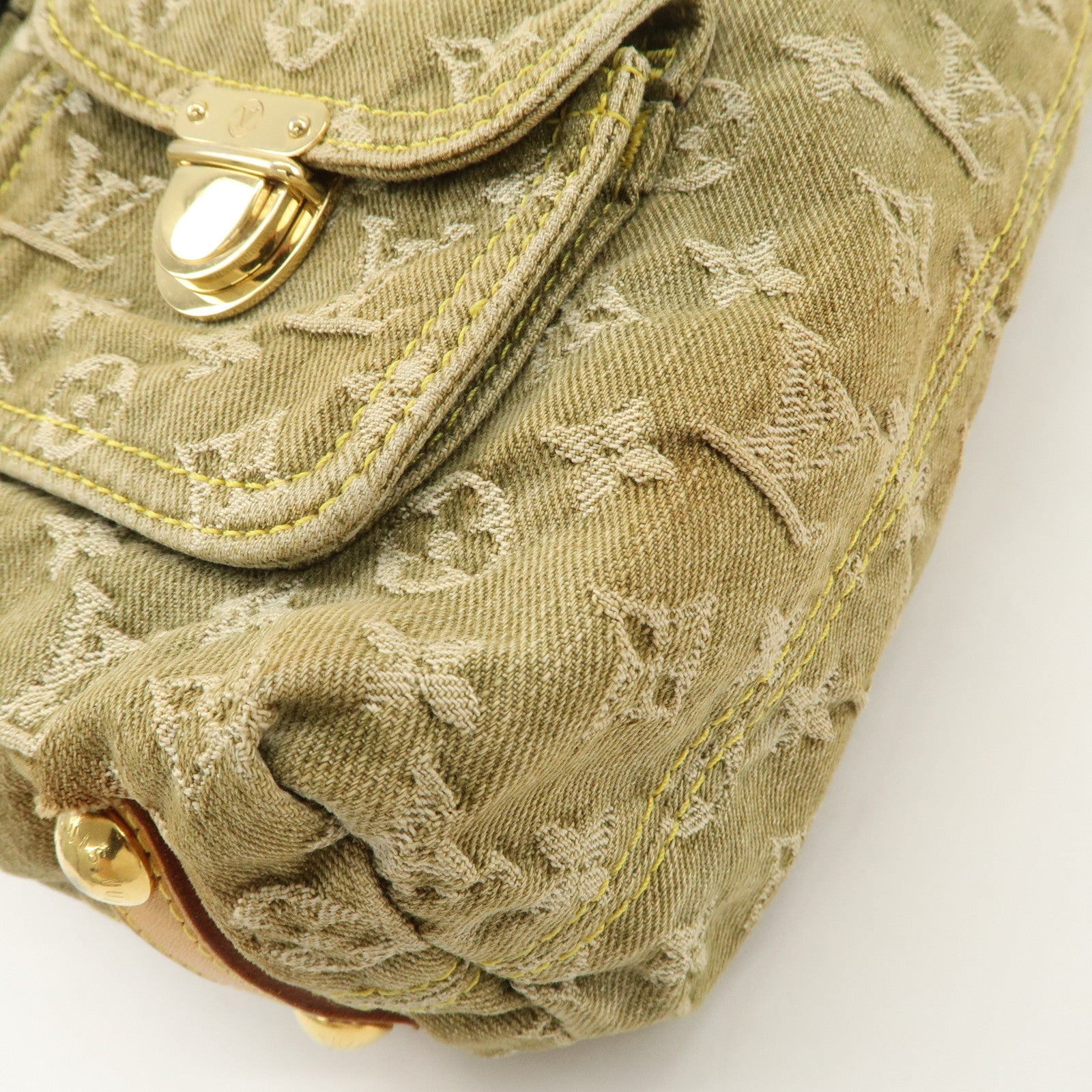 Louis Vuitton Monogram Denim Baggy GM Shoulder Bag Lichen M95211