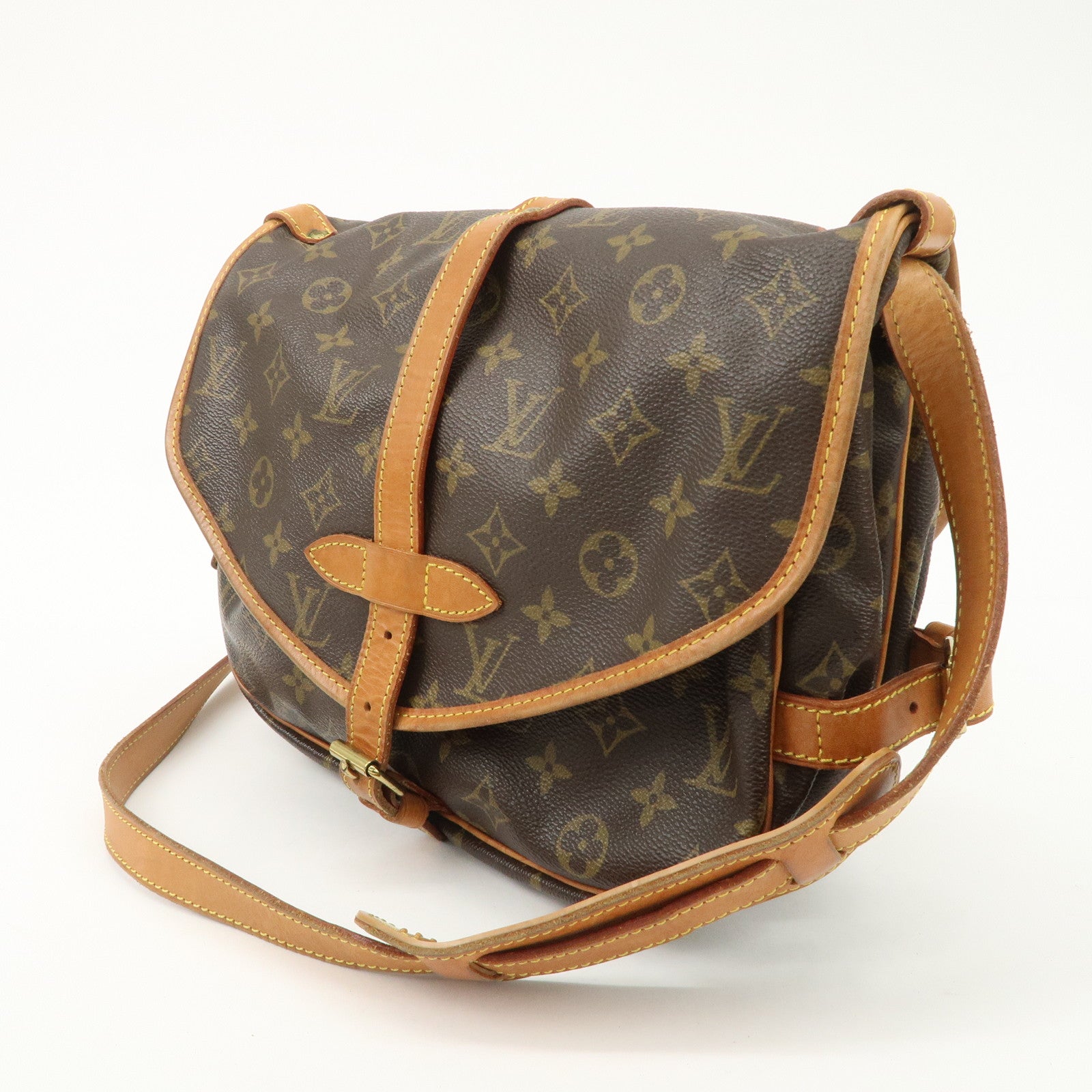 Louis Vuitton Monogram Saumur 30 Shoulder Bag Brown M42256 Used