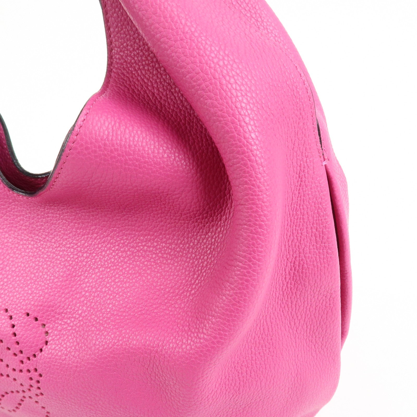 LOEWE Logo Dunas Anagram Leather Hand Bag Shoulder Bag Pink