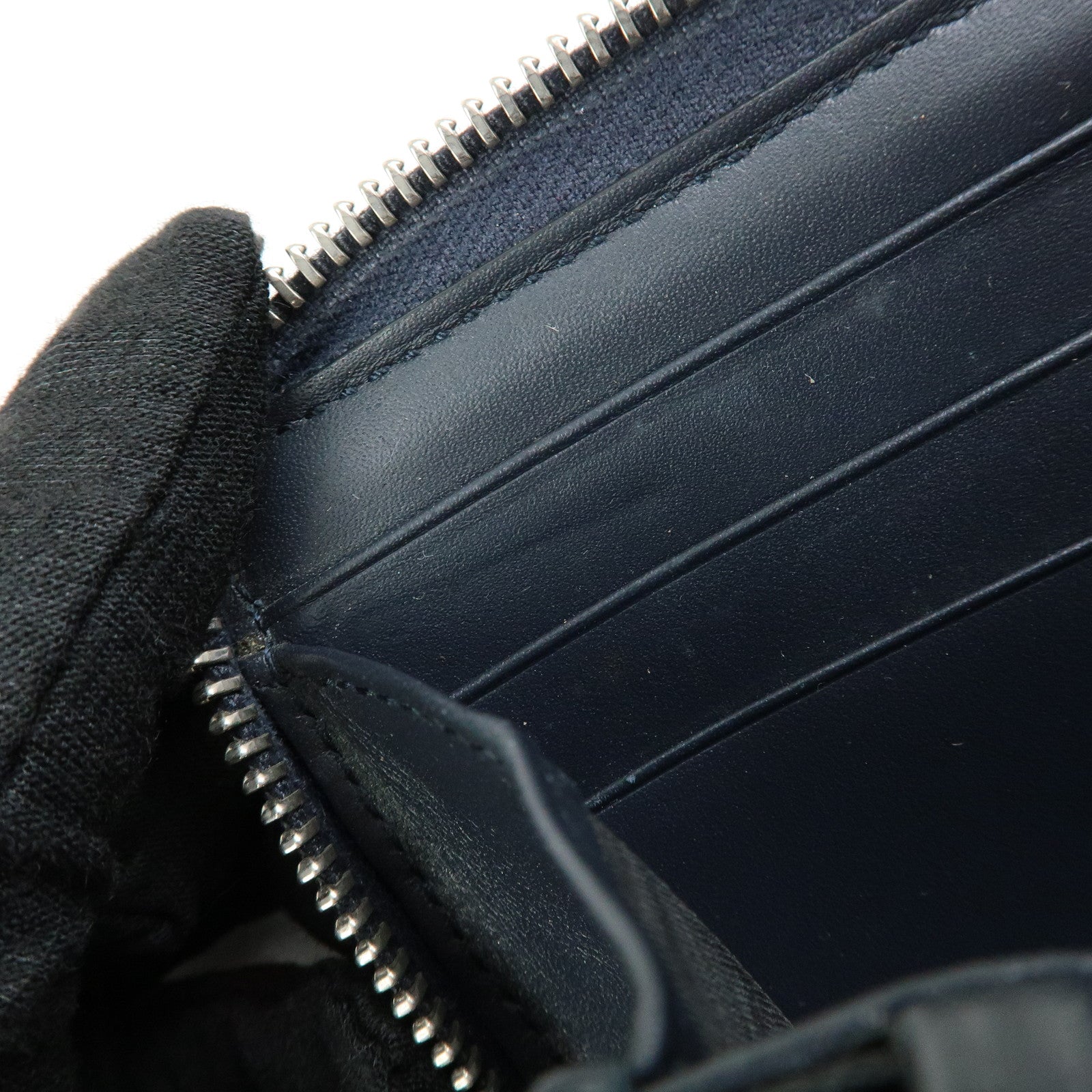 GUCCI Sherry GG Supreme Web Stripe Long Wallet Beige Navy 408831