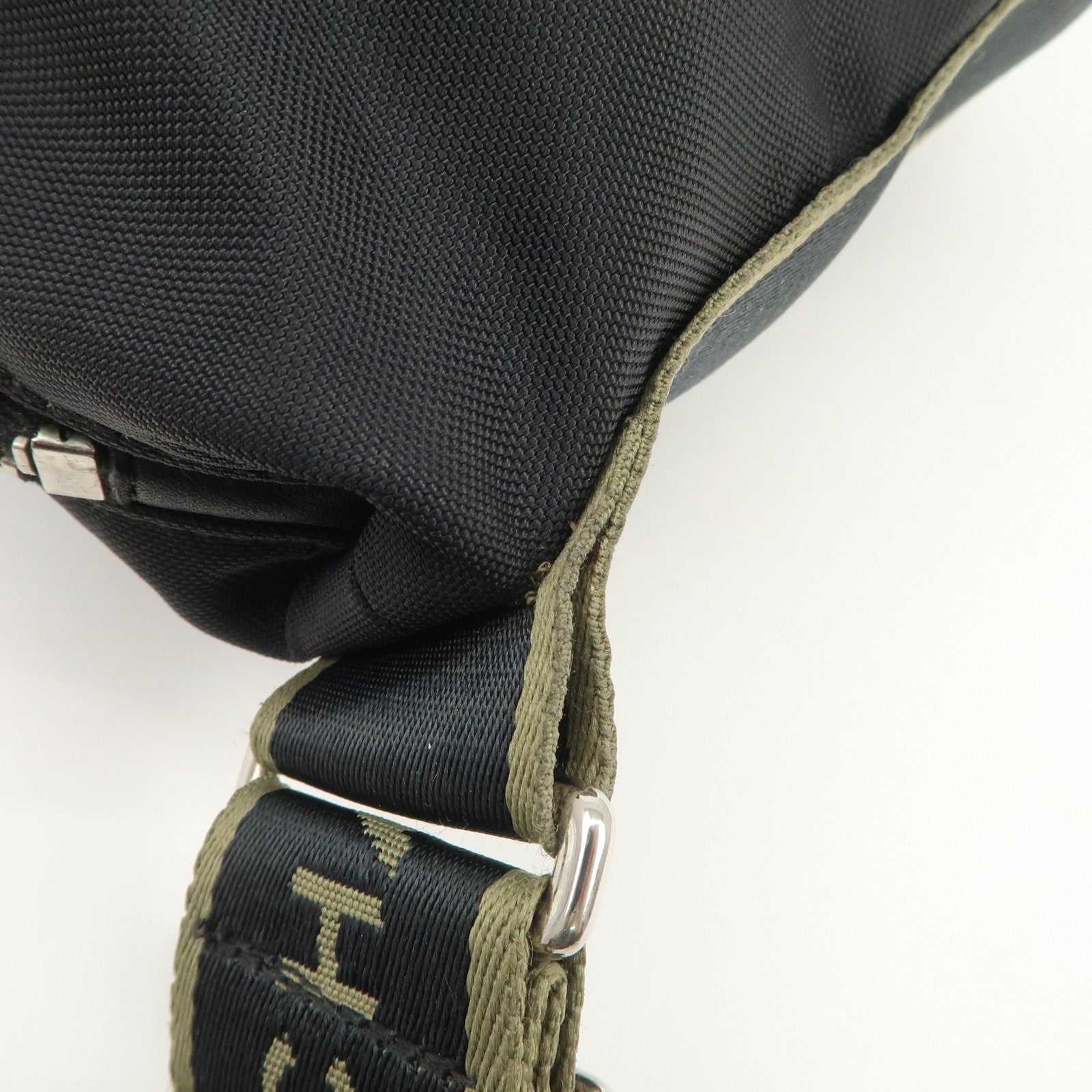 CHANEL Chanel Sports Line Nylon Shoulder Crossbody Bag Khaki 10462052 Used