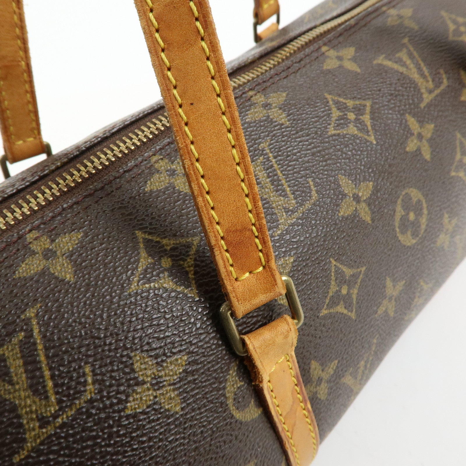 Louis Vuitton Monogram Papillon 30 Hand Bag Brown M51385