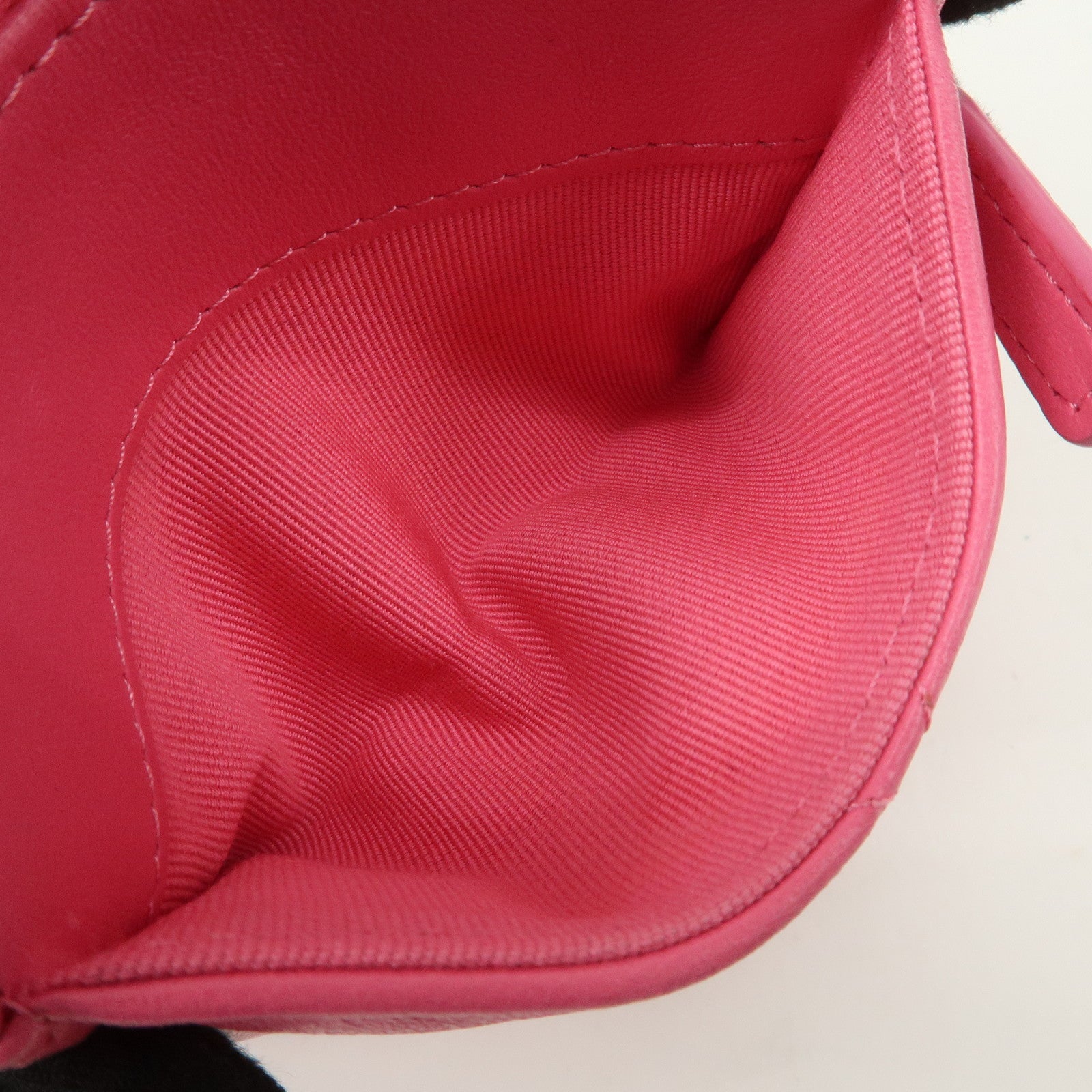 CHANEL Matelasse Leather Zippy Coin Wallet Coin Purse Pink AP2086