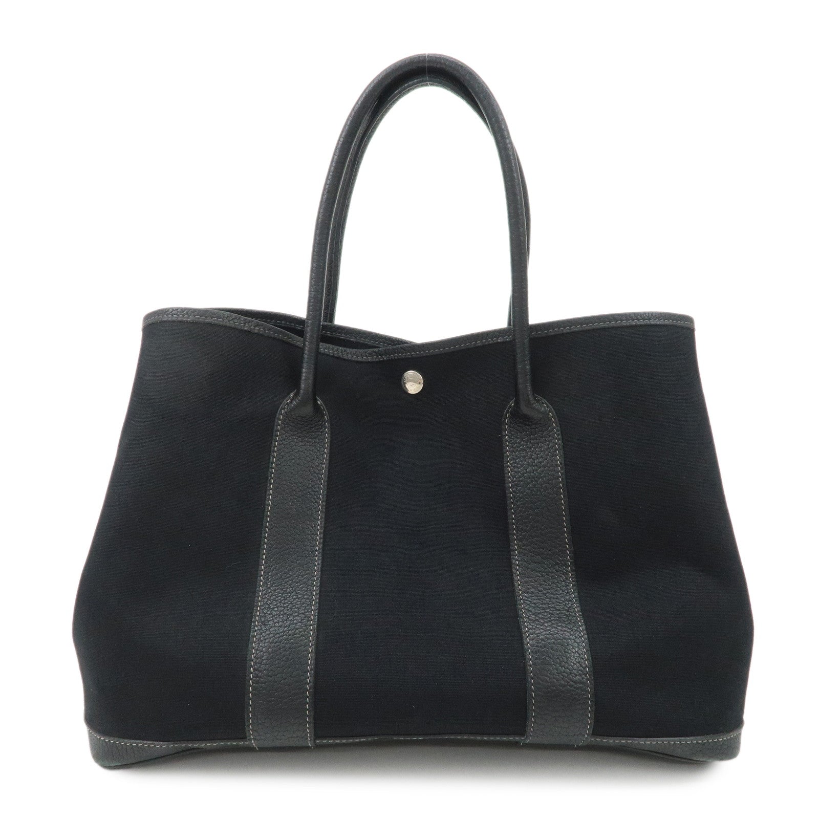 HERMES Toile Officier Negonda Garden Party PM G Stamped Tote Bag