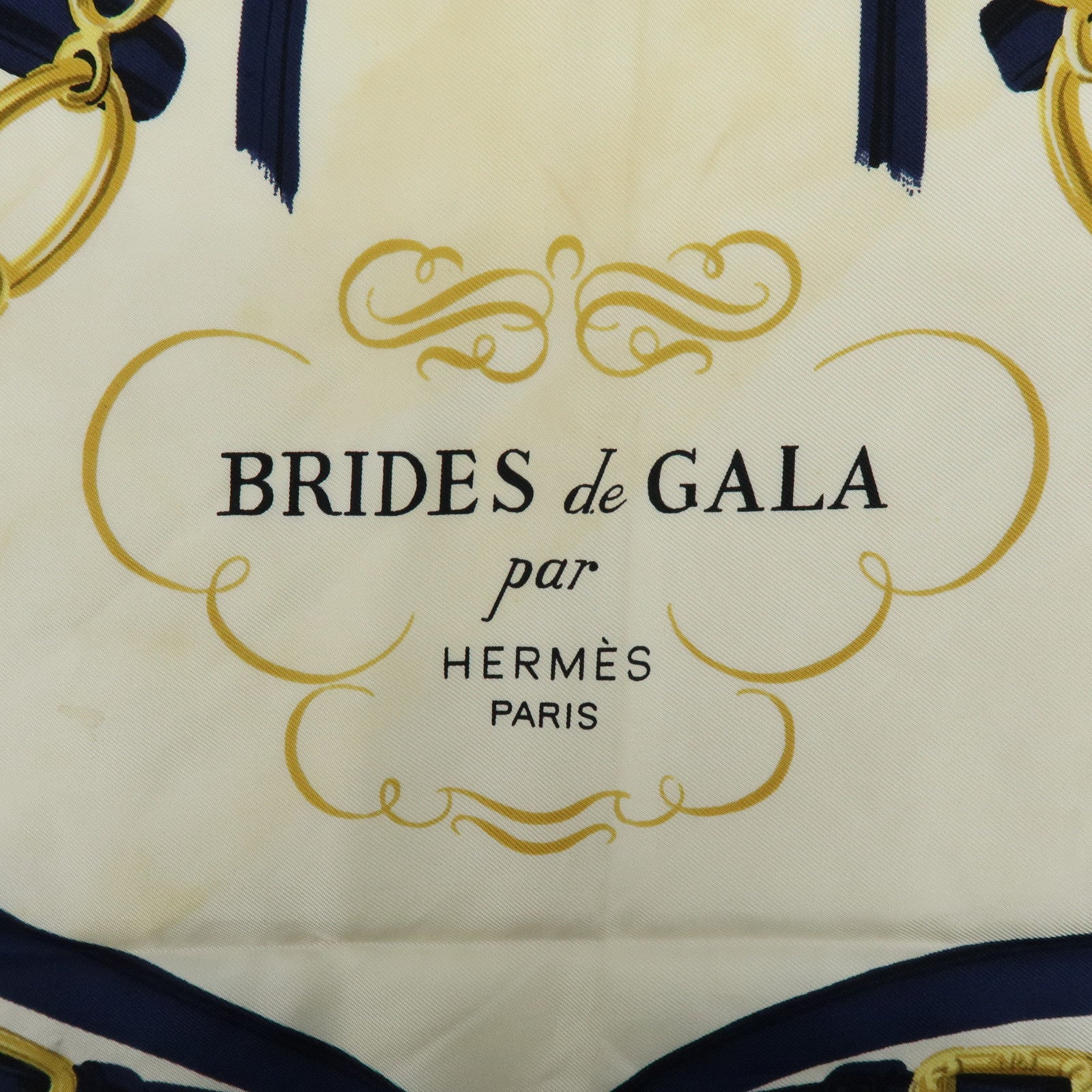 HERMES Carre 90 Set of 2 Silk 100% Scarf Navy Ivory Green Purple