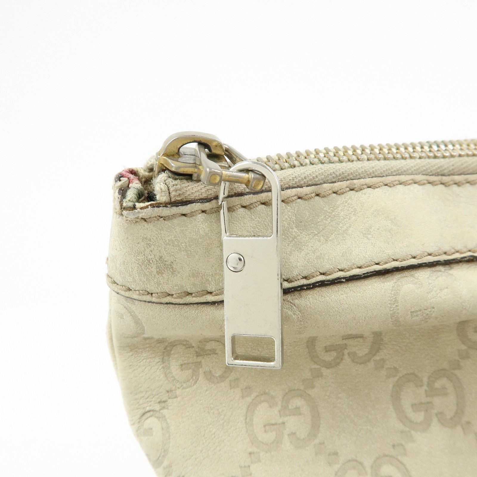 GUCCI Abbey GG Canvas Tote Bag Shoulder Bag White 141470
