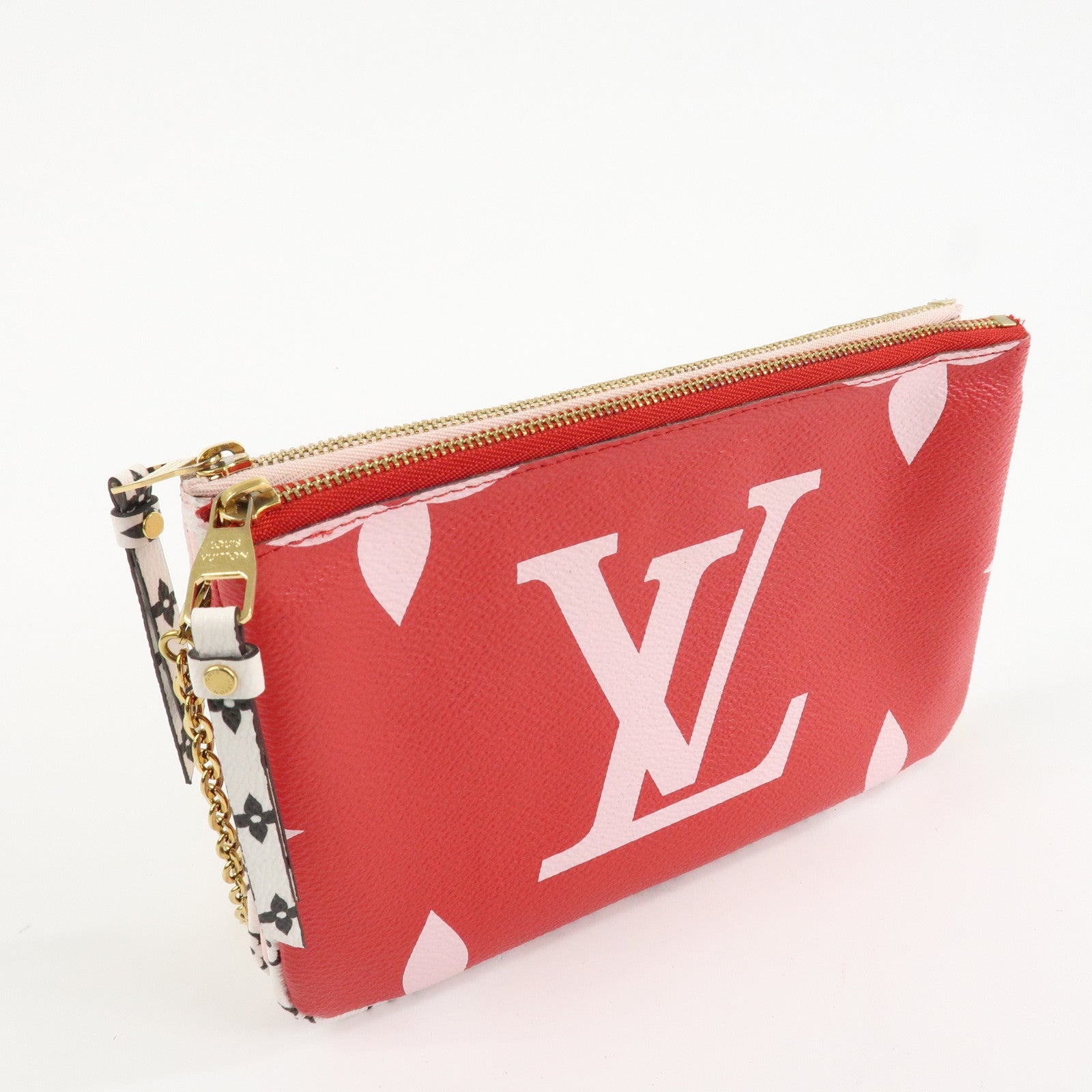 Louis Vuitton Monogram Giant Pochette Double Zip Pouch Rouge M67561 Used