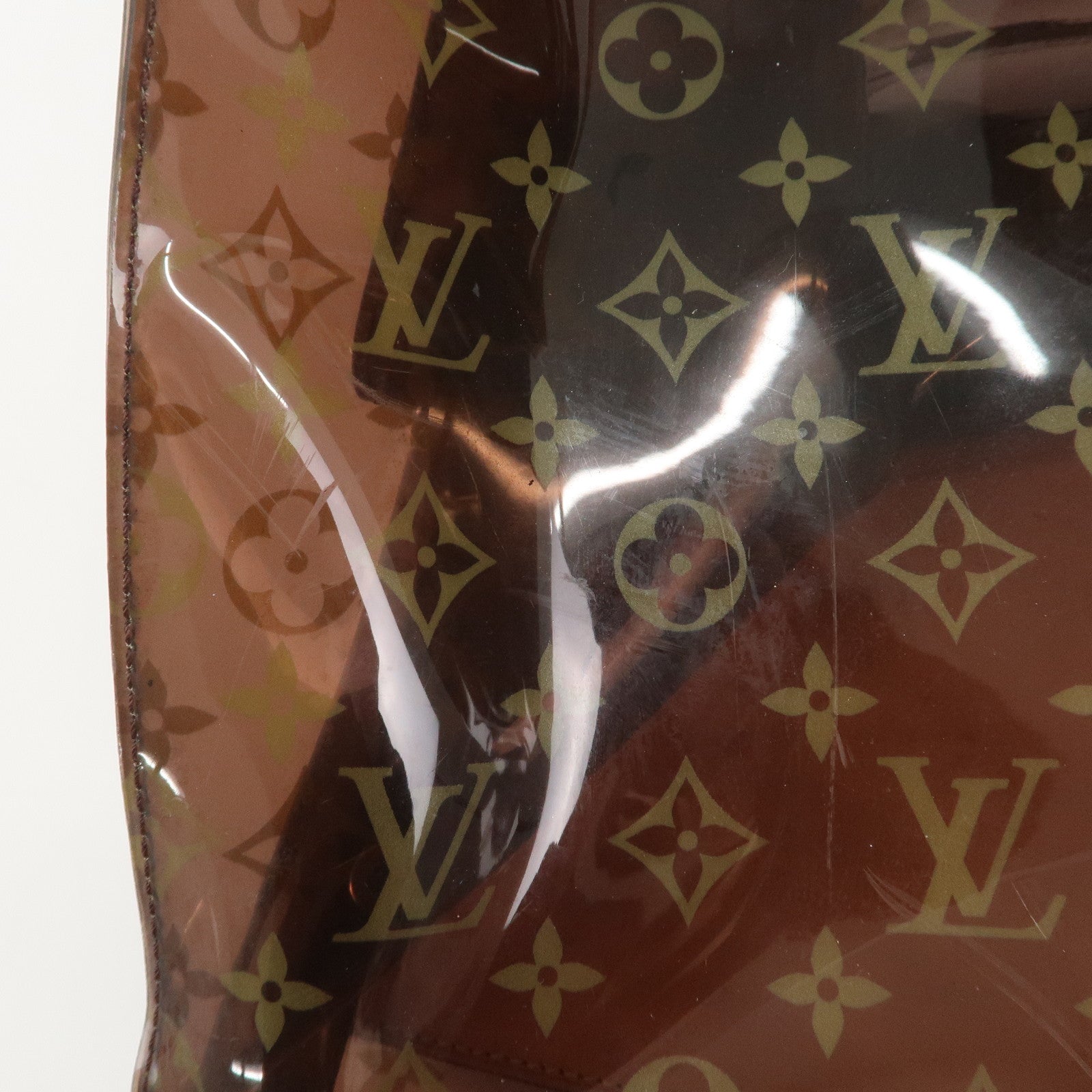 Louis Vuitton Monogram Cabas Cruise Vinyl Tote Bag Brown M50500 Used