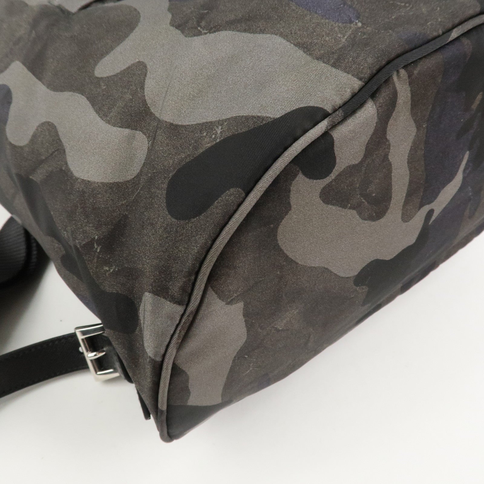 PRADA Triangle Logo Nylon Camouflage Backpack Ruck Sack BZ0032