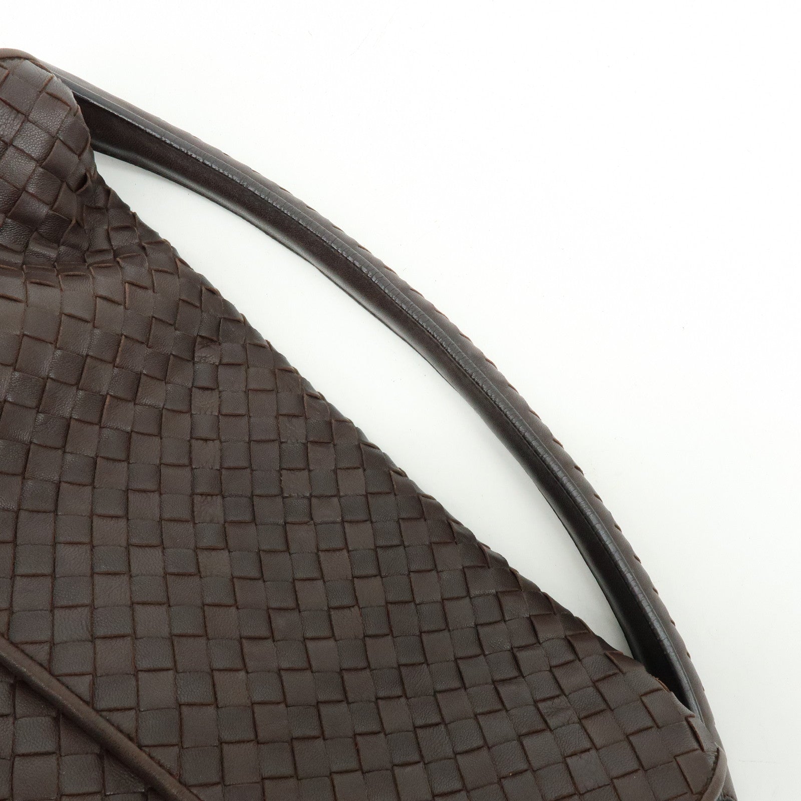 BOTTEGA VENETA Intrecciato Leather Shoulder Bag Brown 174741