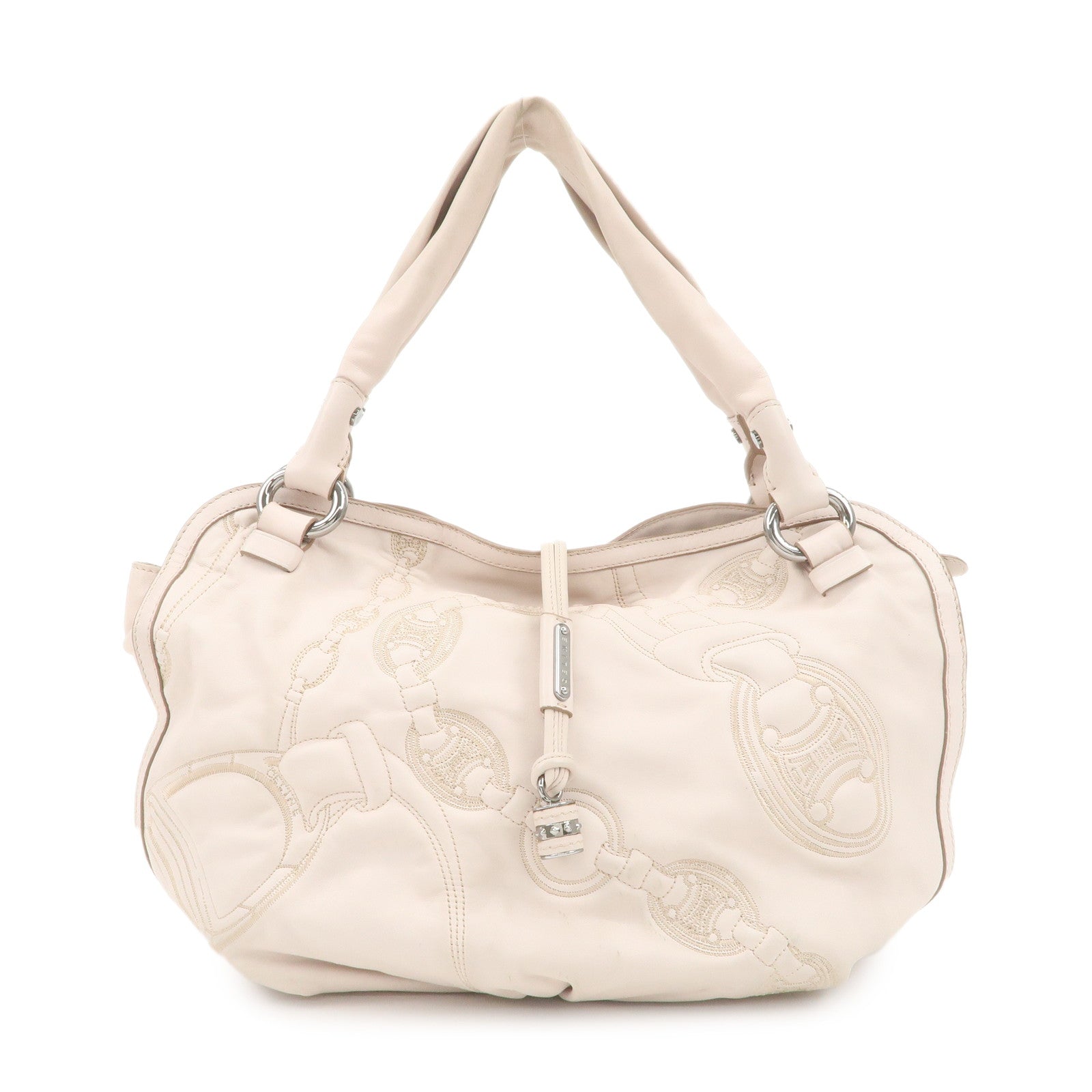 CELINE Leather Bitter Sweet Hand Bag Shoulder Bag Pink