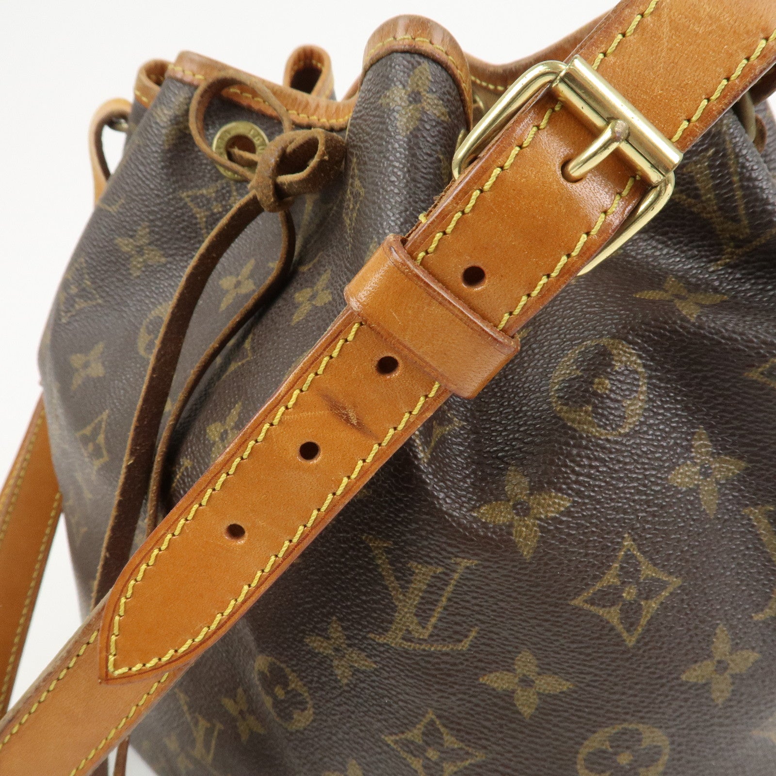 Louis Vuitton Monogram Petit Noe Shoulder Bag Brown M42226