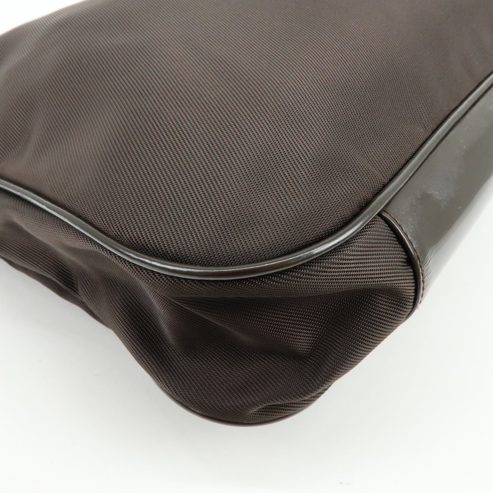 GUCCI Bamboo Nylon Leather 2Way Bag Hand Bag Shoulder Bag 001・2852