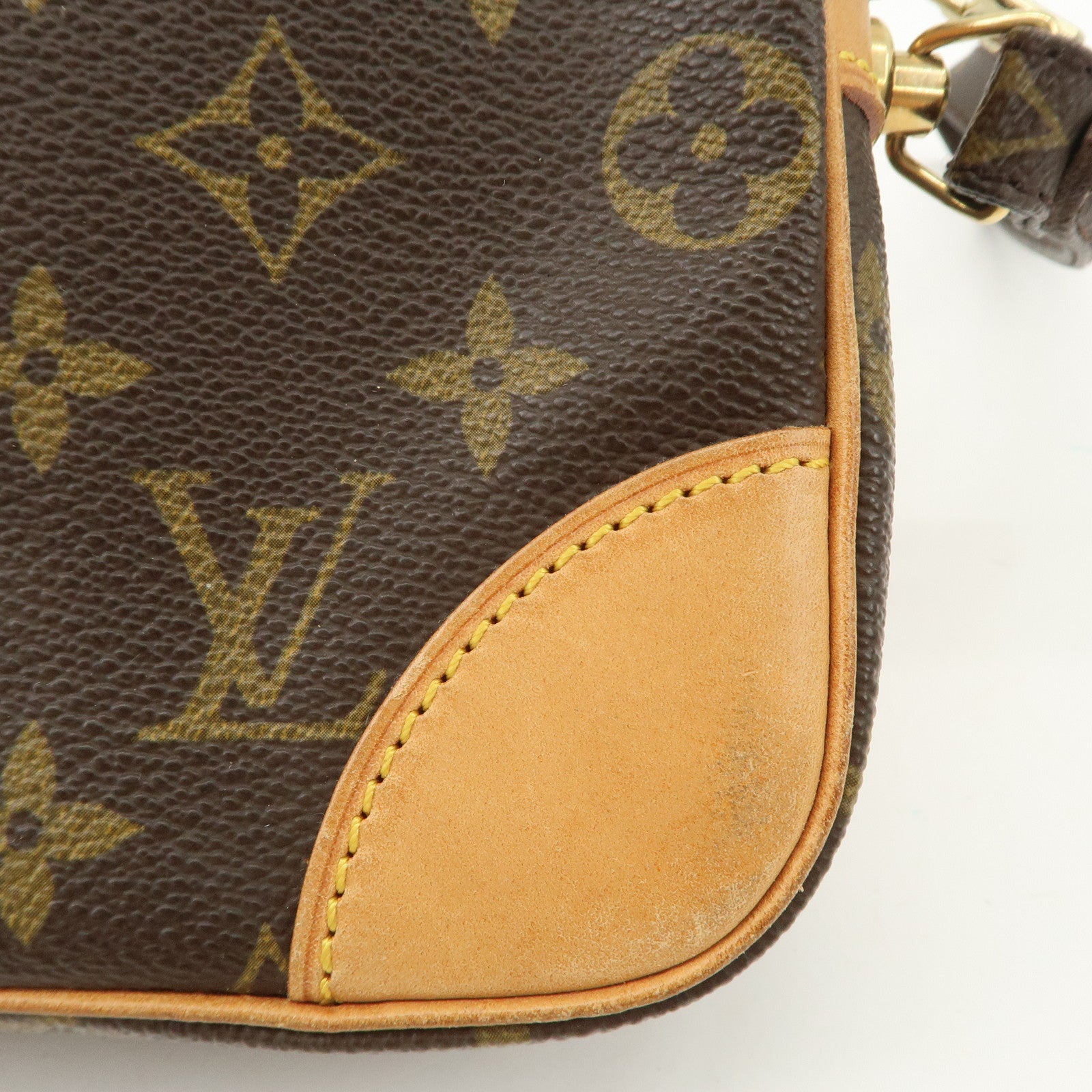 Louis Vuitton Monogram Marly Dragonne GM Clutch Bag Brown M51825 Used