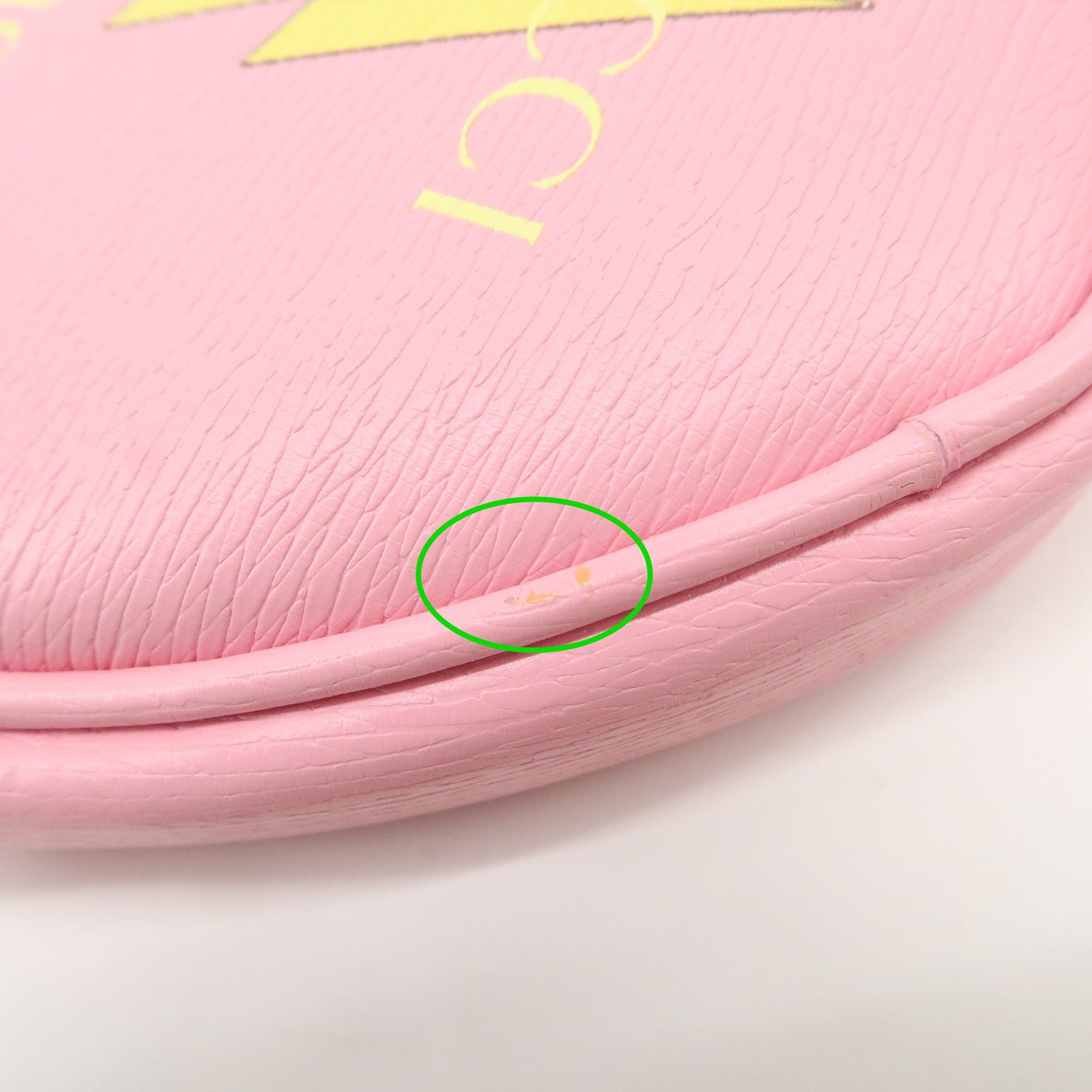 GUCCI Bananya Collaboration Leather Heart Coin Case Pink 701062 Used