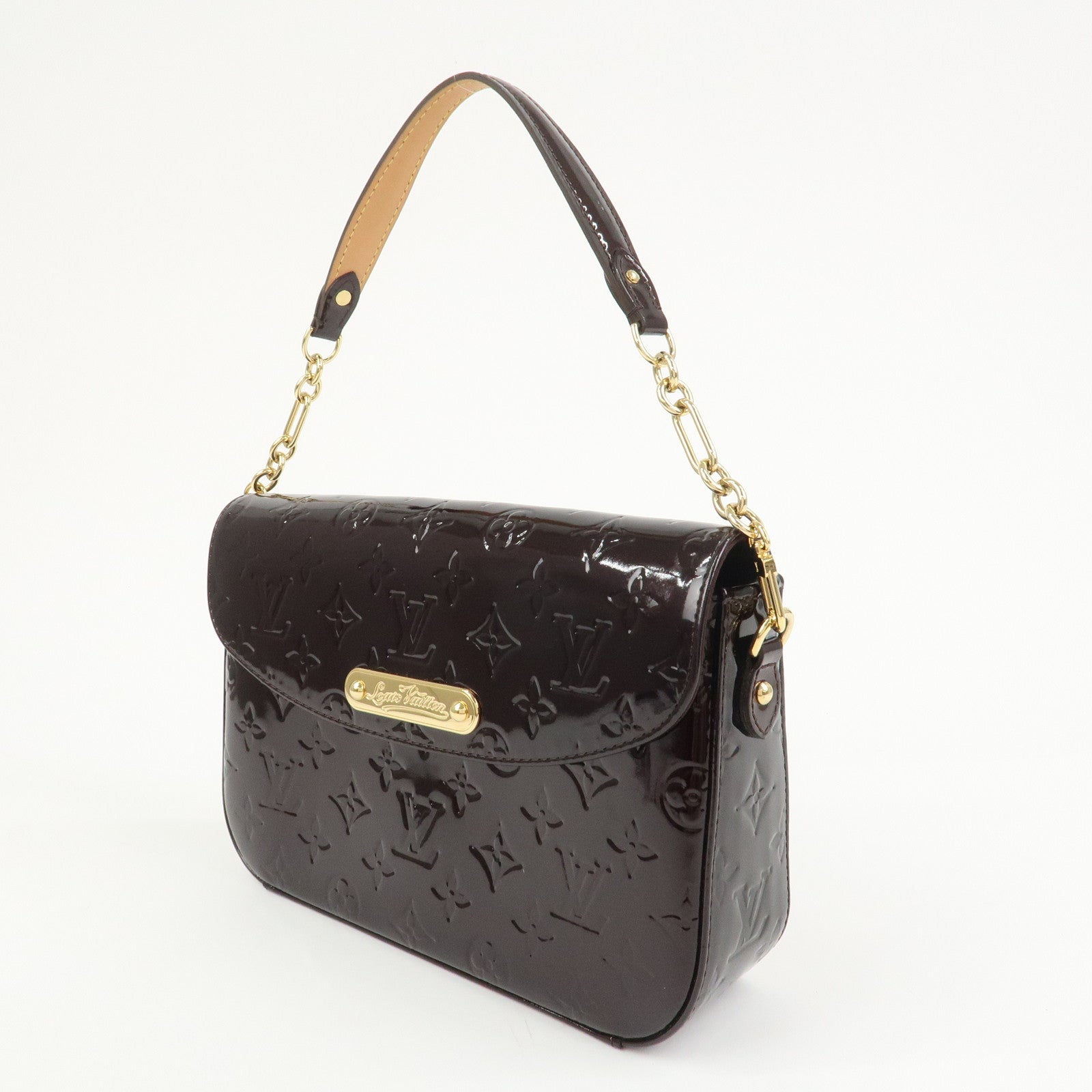 Louis Vuitton Vernis Leather Rodeo Drive Hand Bag Amarante M93598