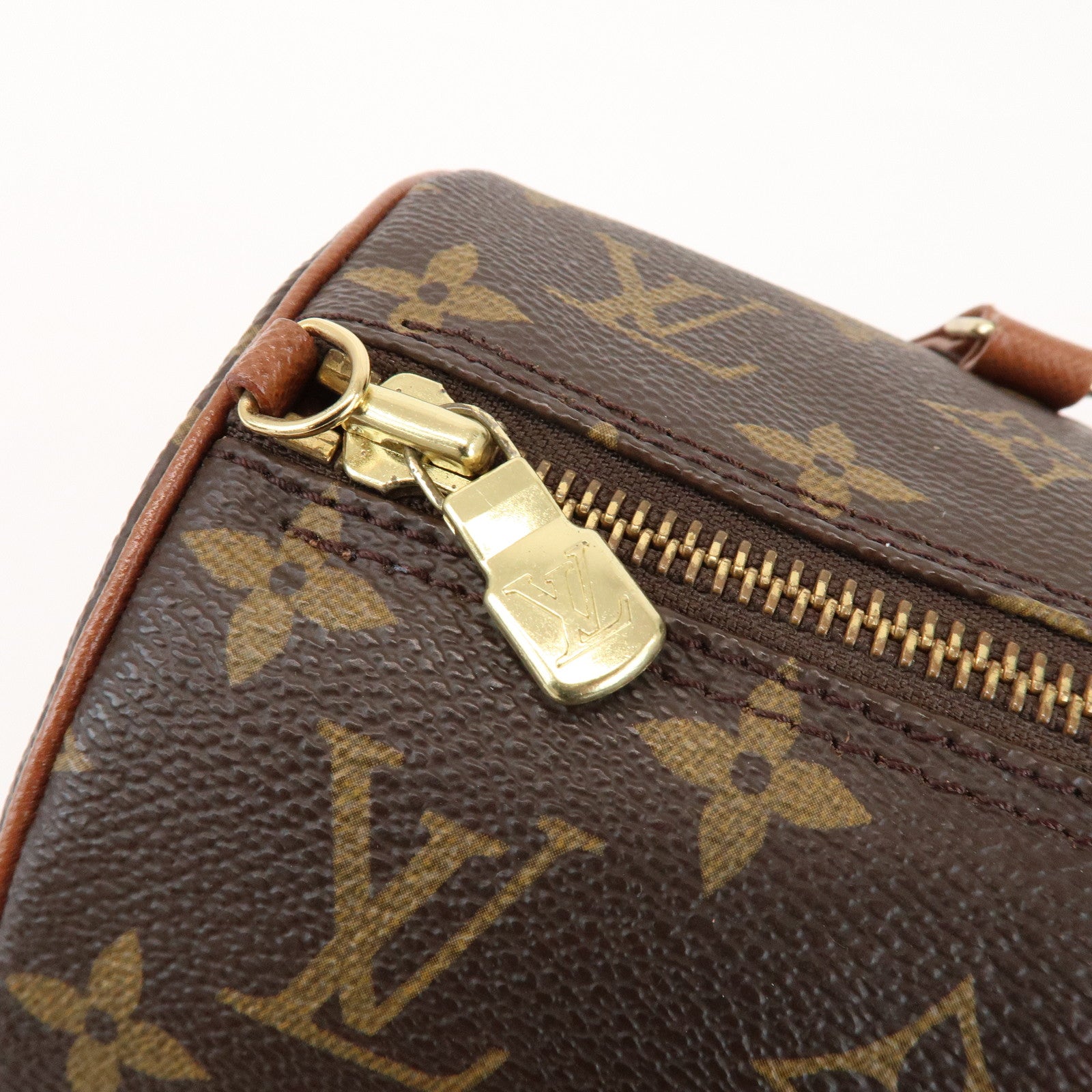 Louis Vuitton Monogram Papillon 30 Hand Bag Brown M51365