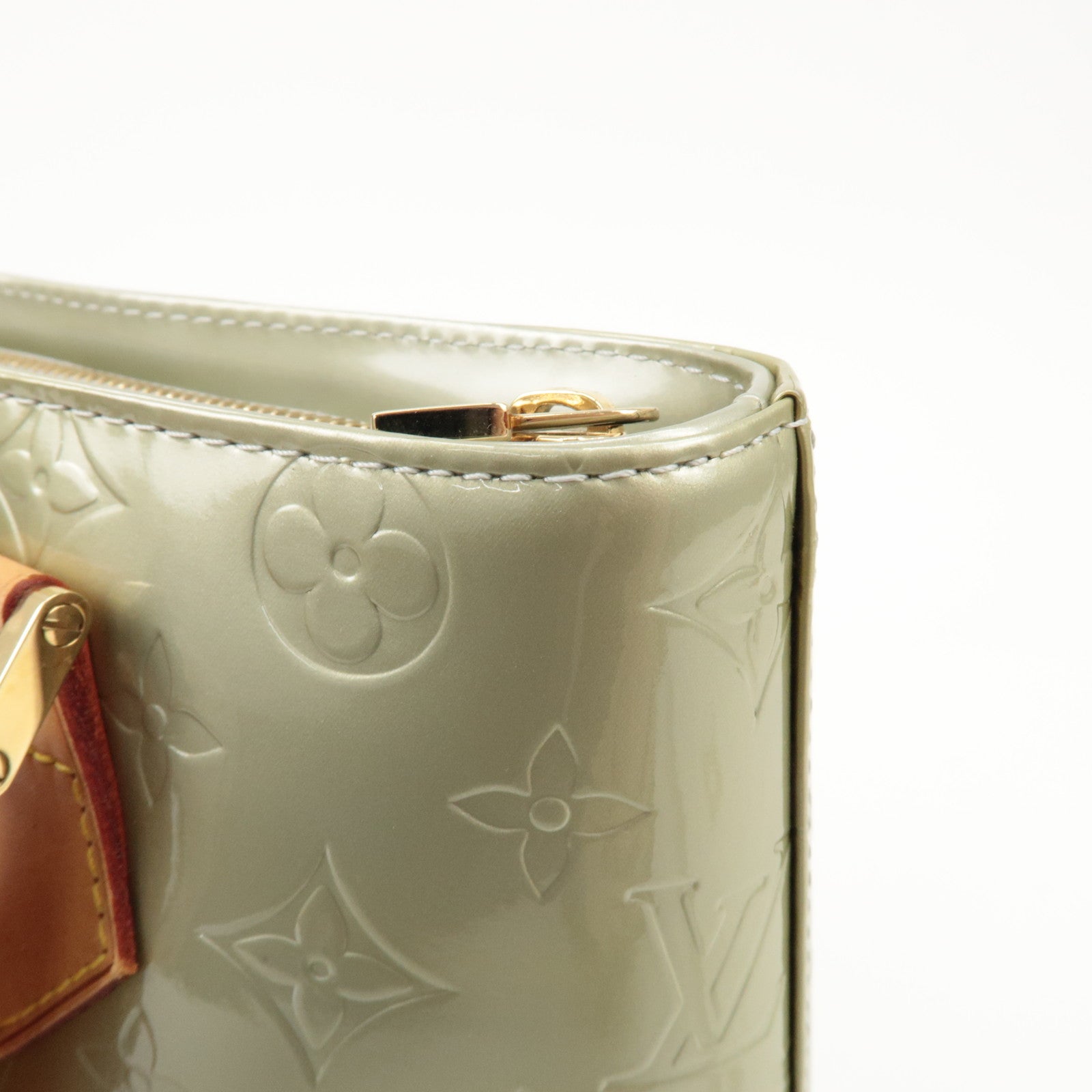 Louis Vuitton Monogram Vernis Houston Hand Bag Gris M91053 Used