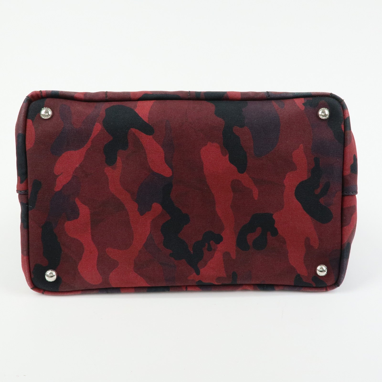 PRADA Triangle Logo Canapa 2Way Tote Hand Bag Camouflage BN2642