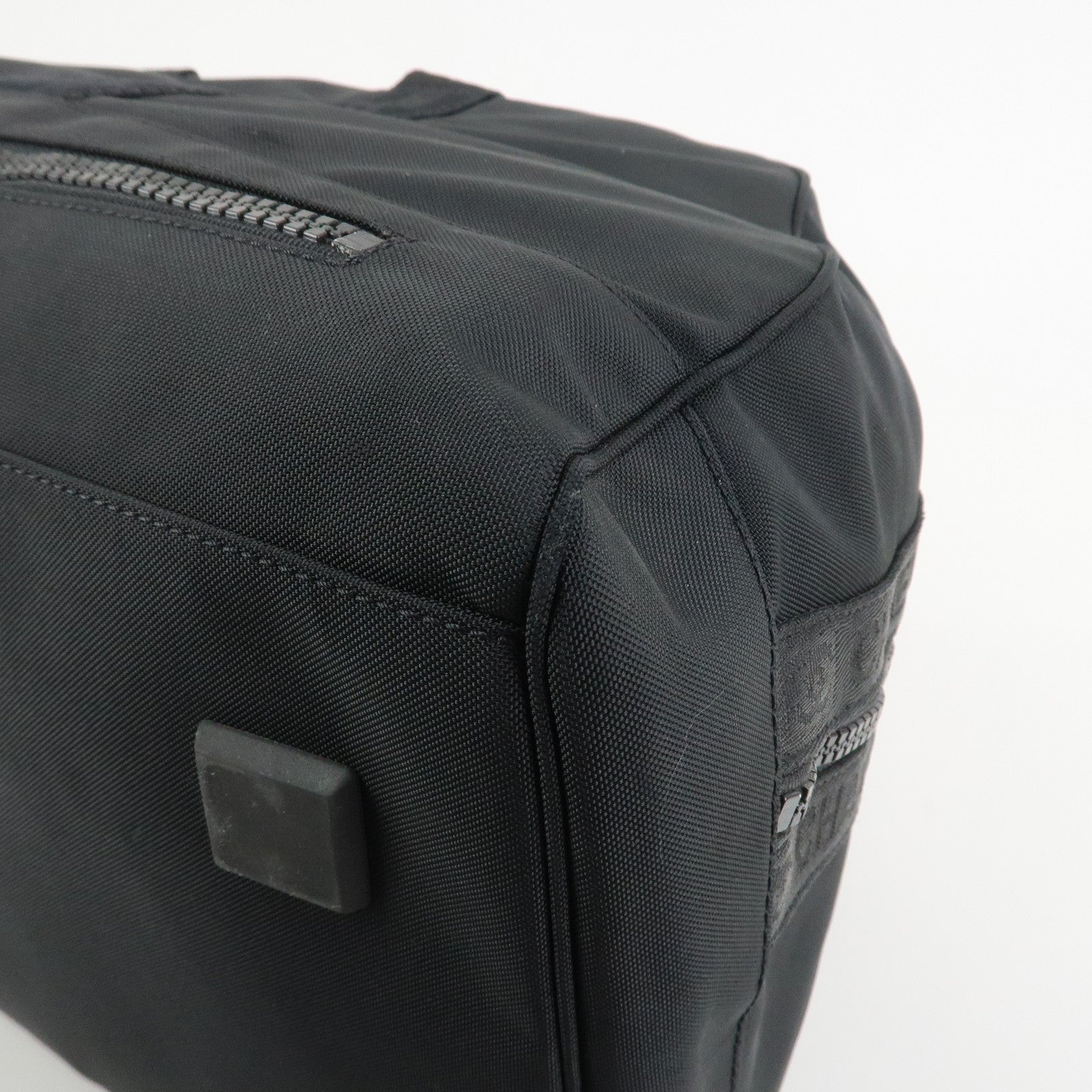 CHANEL COCO Mark Sport Line Nylon Boston Bag Shoulder Bag Black