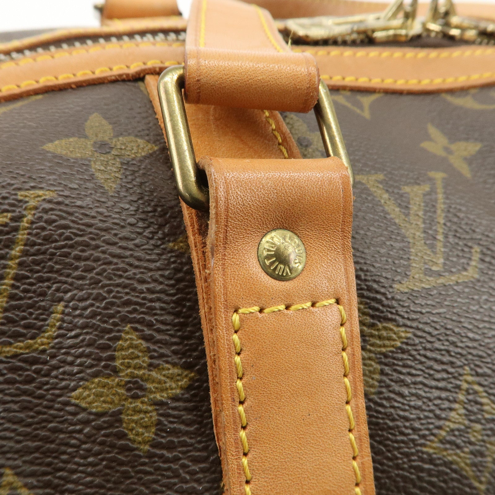 Louis Vuitton Monogram Sac Souple 45 Boston Bag Brown M41624