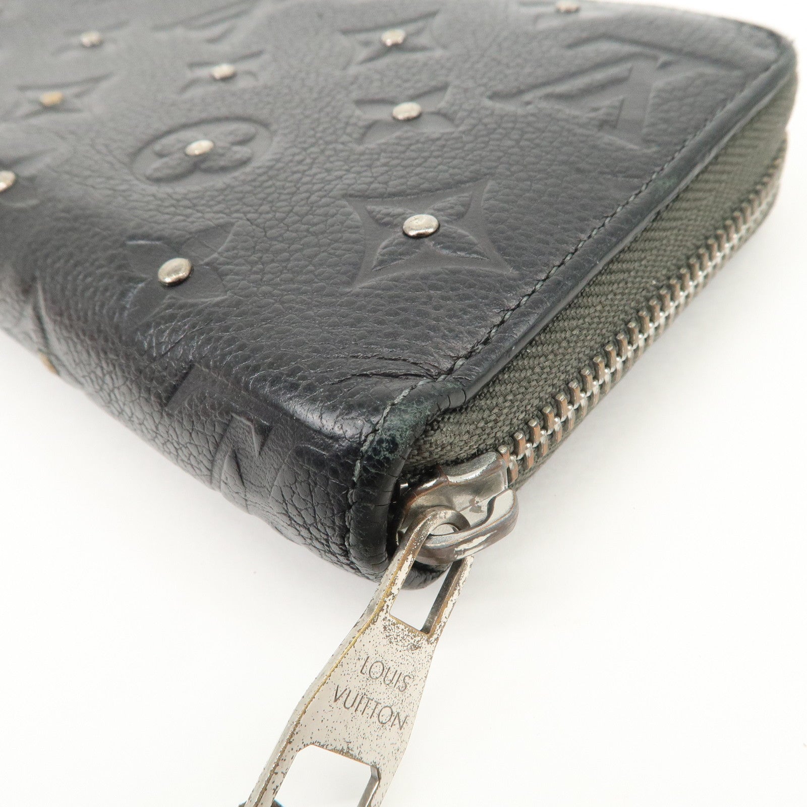 Louis Vuitton Empreinte Leather Studs Zippy Wallet Platine M61442
