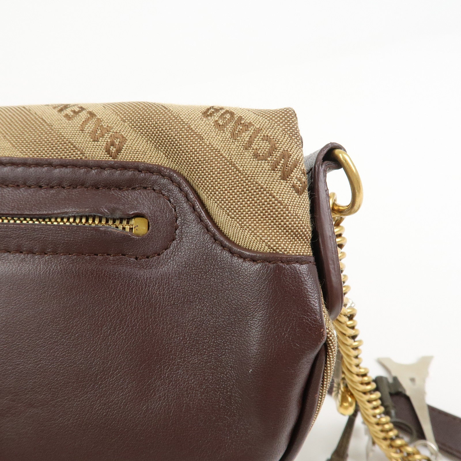 BALENCIAGA Leather Souvenir XS Body Bag Crossbody Bag Brown 518163