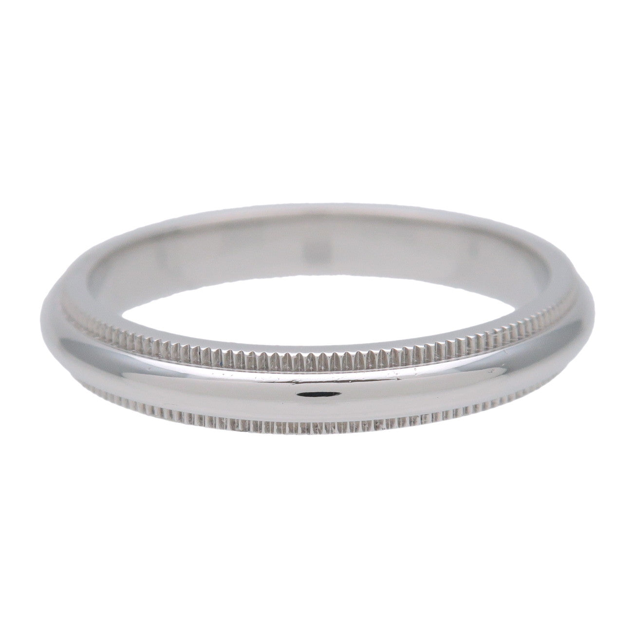 Tiffany & Co Milgrain Band Ring PT950 Platinum US7.5 EU55.5 HK16
