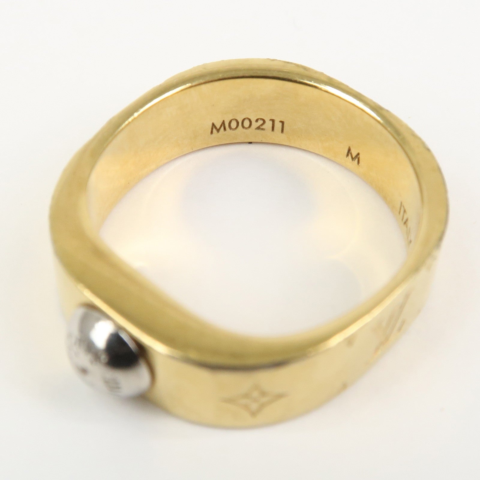 Louis Vuitton Nanogram Metal Ring Gold M M00211