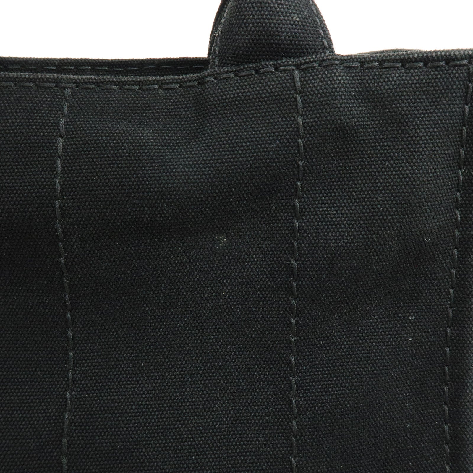 PRADA Triangle Logo Canapa Mini Canvas 2Way Hand Bag Black 1BG439