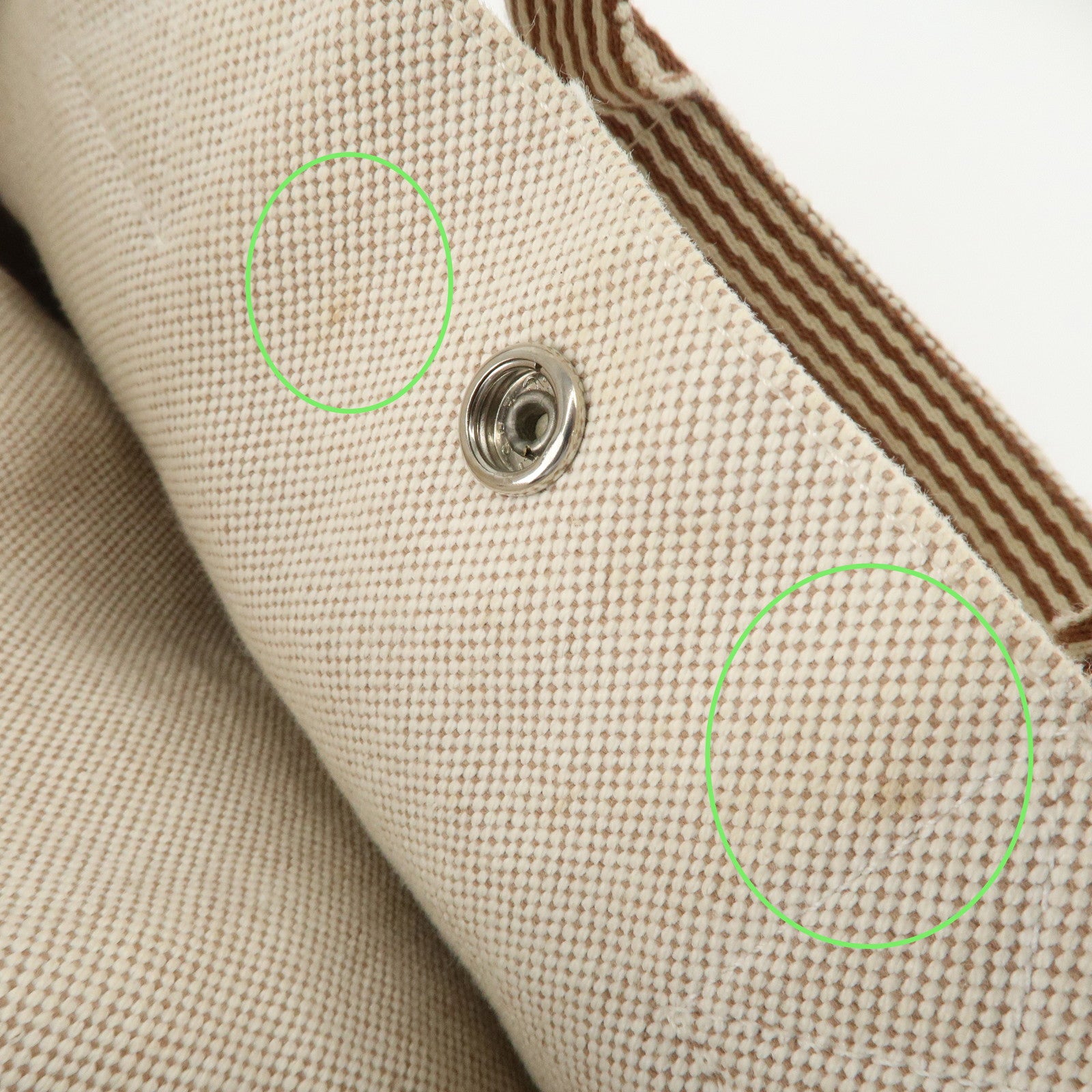 HERMES New Fourre Tout Toile Ash Tote Bag Hand Bag Beige