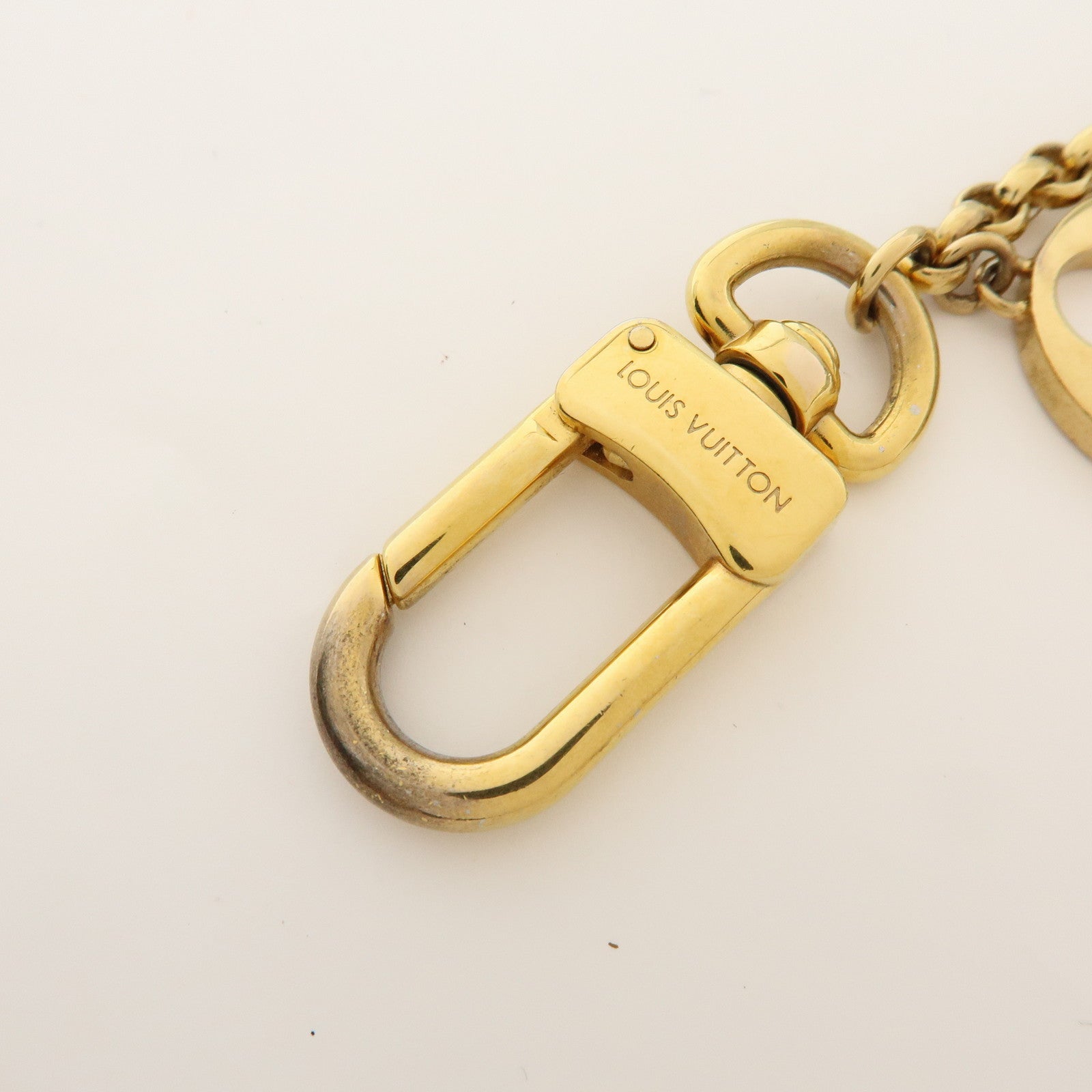 Louis Vuitton Fleur de Monogram Bag Charm Key Chain Gold M65111