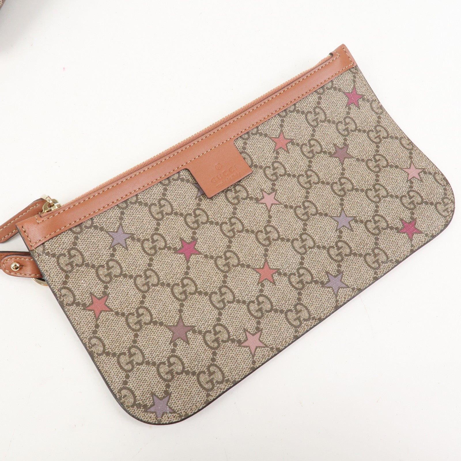 GUCCI GG Supreme PVC Leather Tote Bag Shoulder Bag Beige 309499